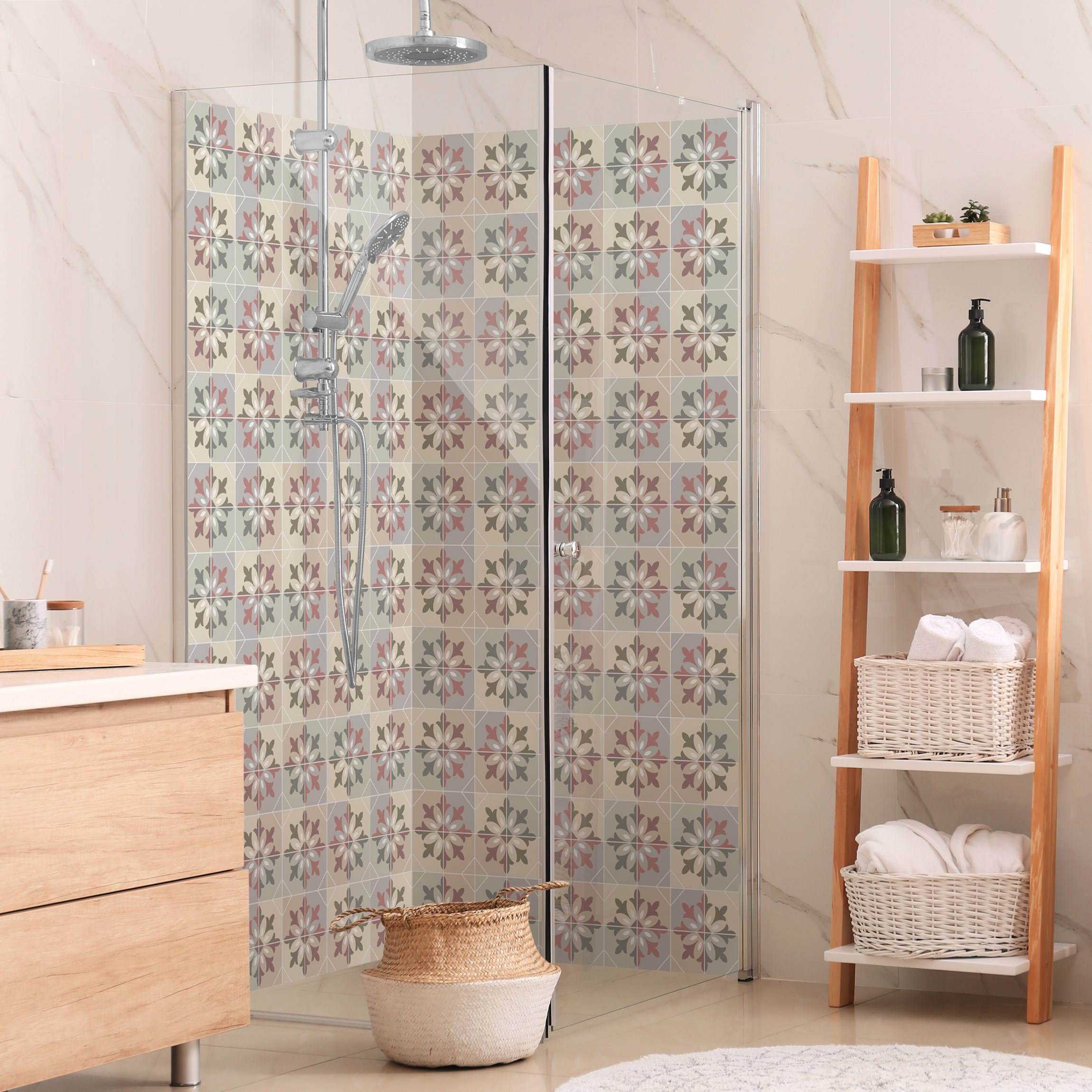 Duschrückwand Geometrische Fliesen - Bari