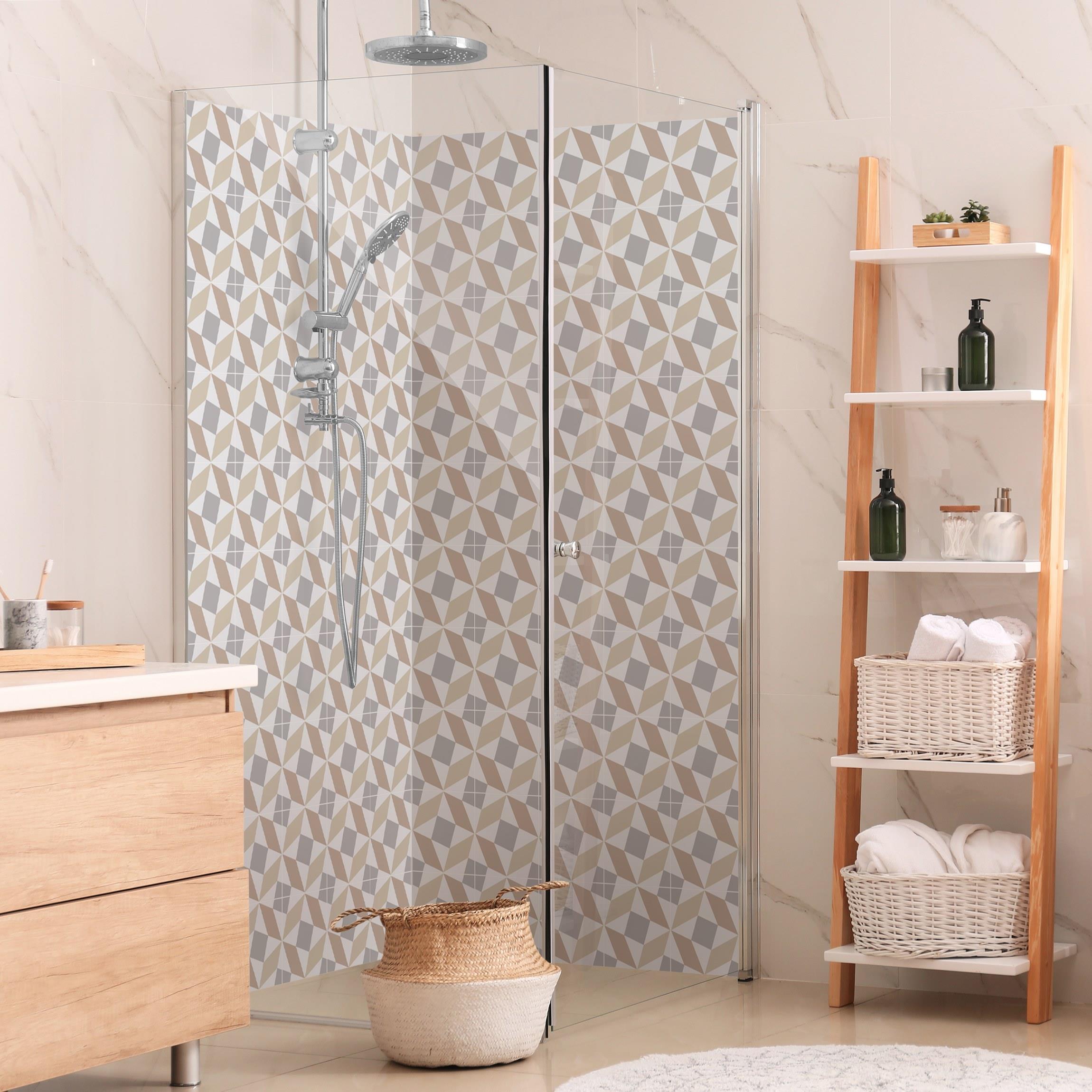 Duschrückwand Geometrische Fliesen - Fano