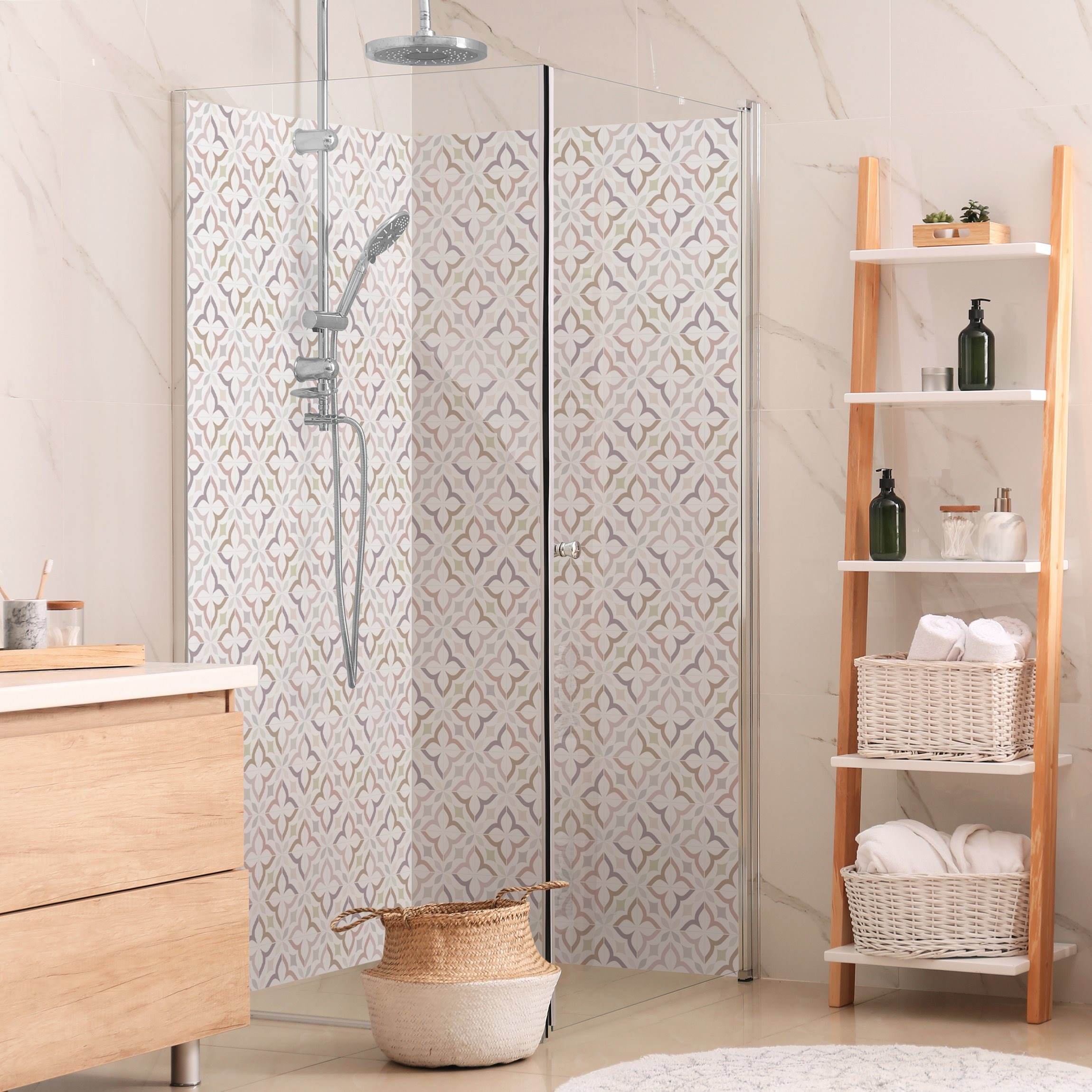 Duschrückwand Geometrische Fliesen - Livorno