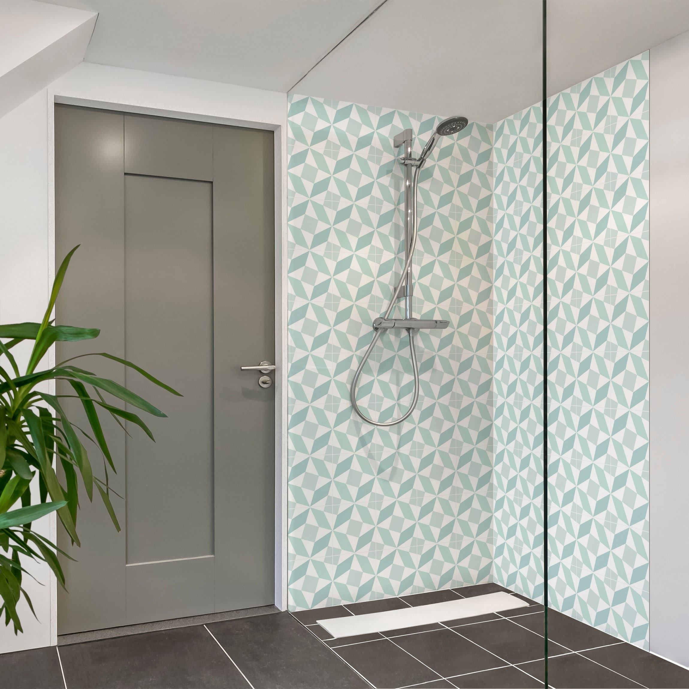 Duschrückwand Geometrische Fliesen - Massa