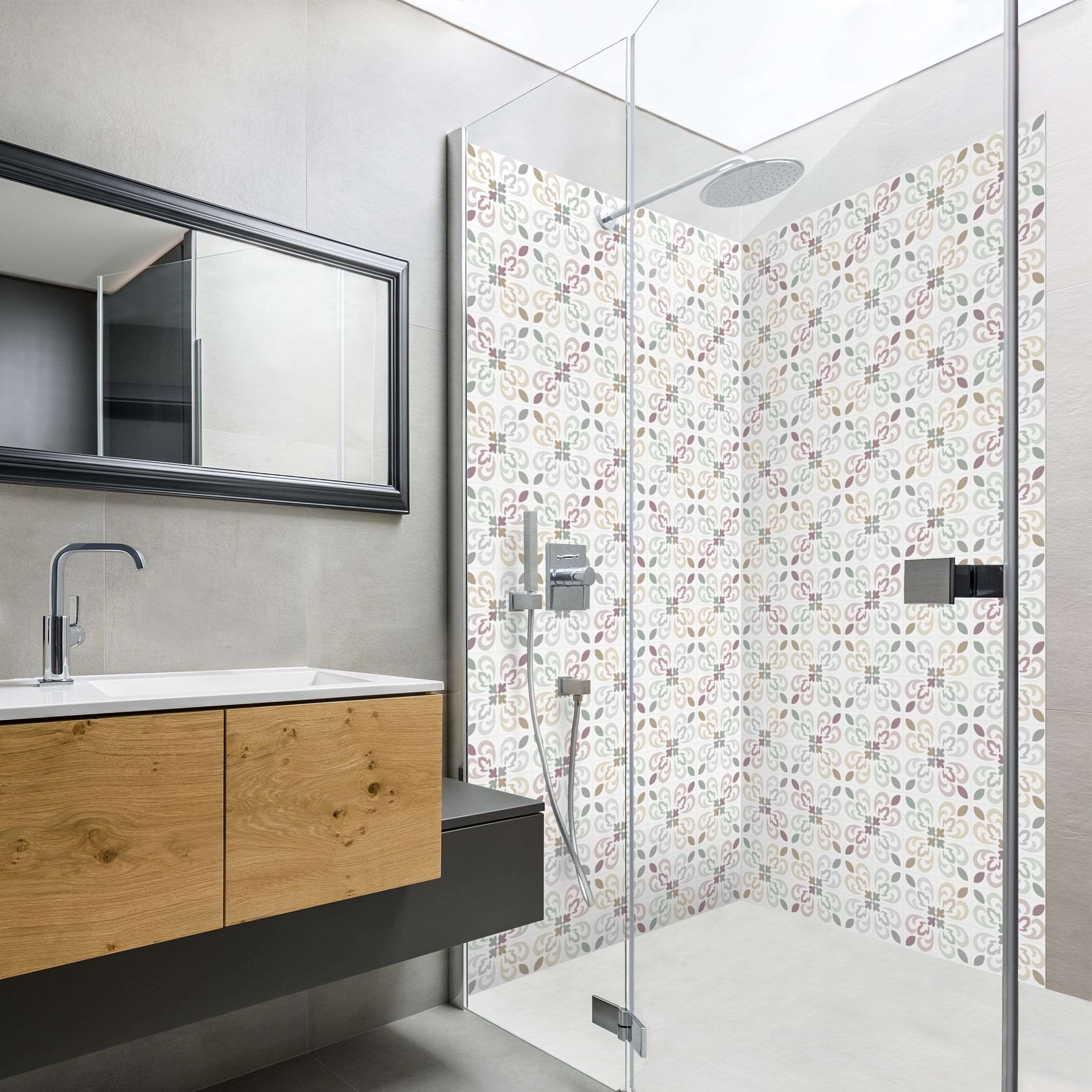 Duschrückwand Geometrische Fliesen - Padua