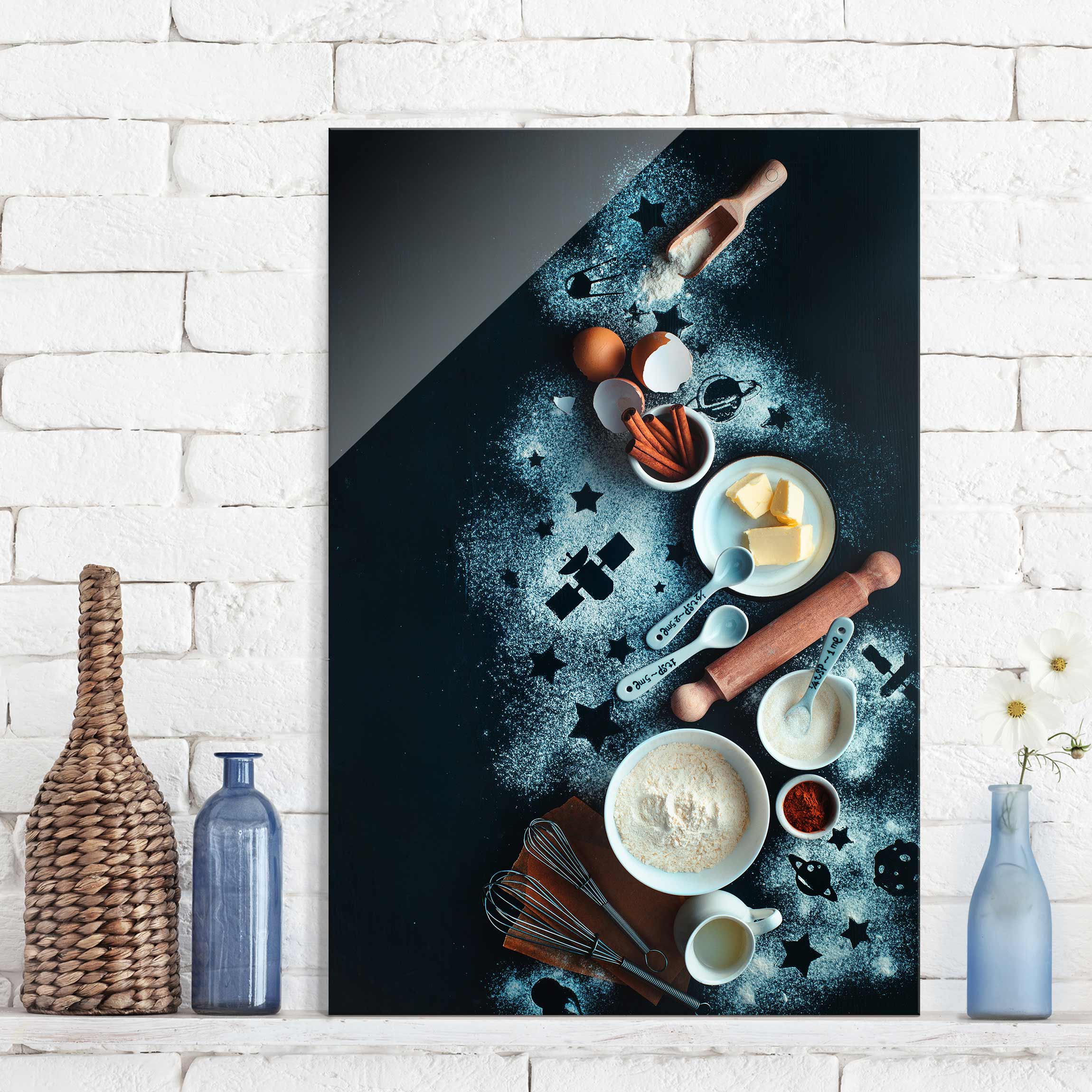 Glasbild - Hochformat Backen für Sterngucker