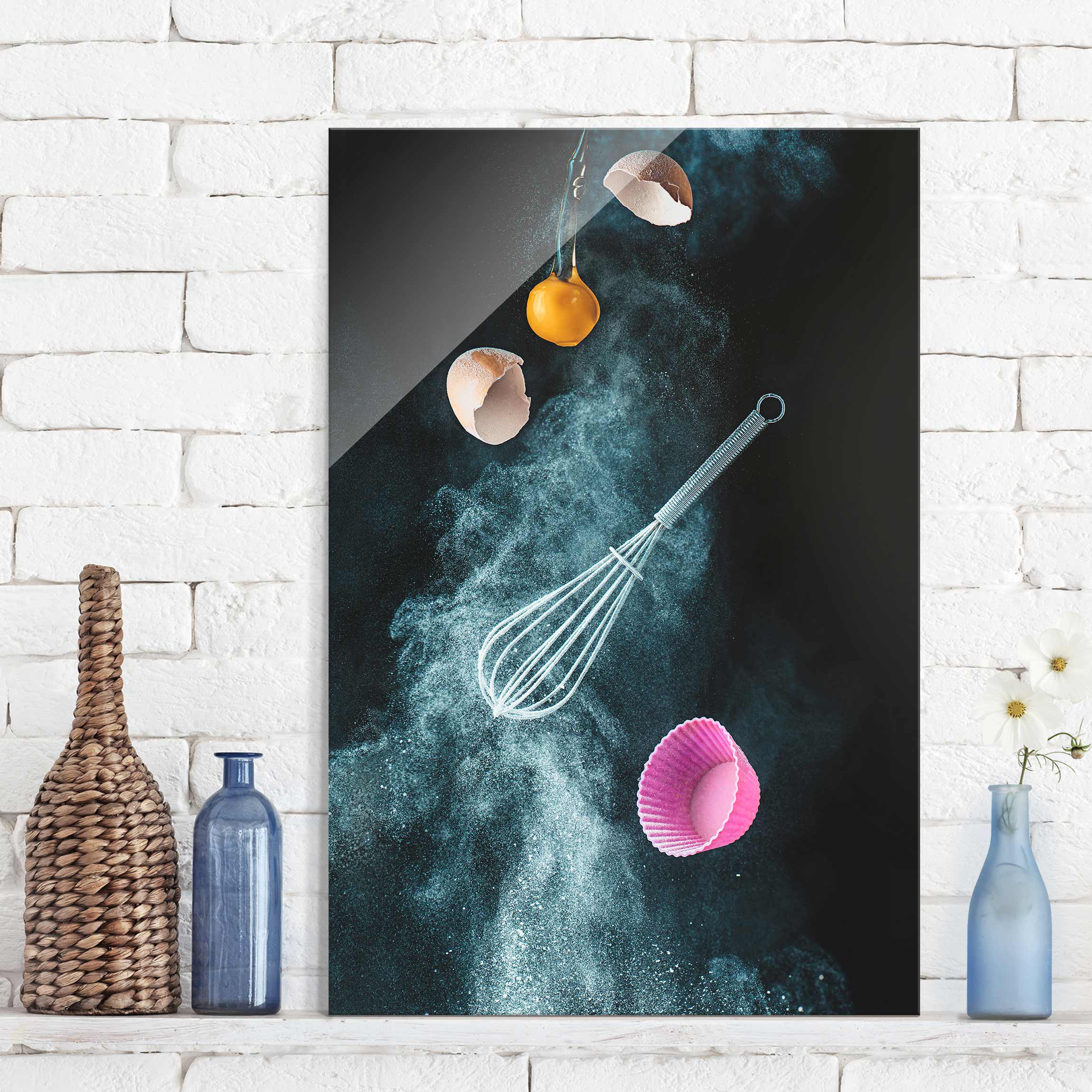 Glasbild Küche Chaos in der Küche