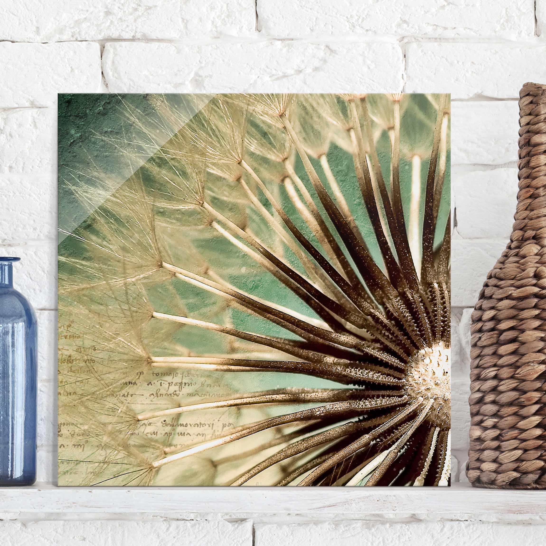 Glasbild Blumen Closer than before