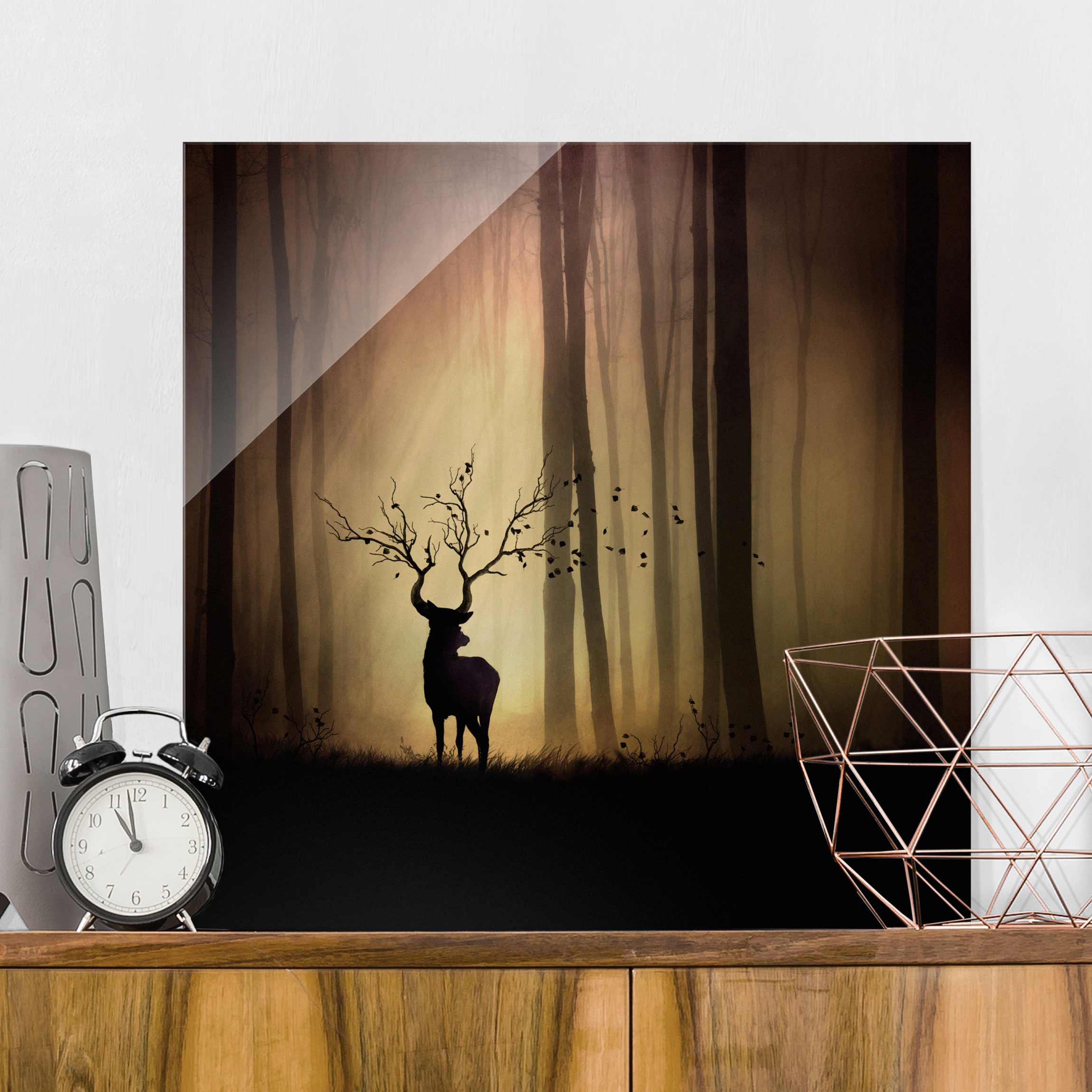 Glasbild Tiere Der Herr des Waldes