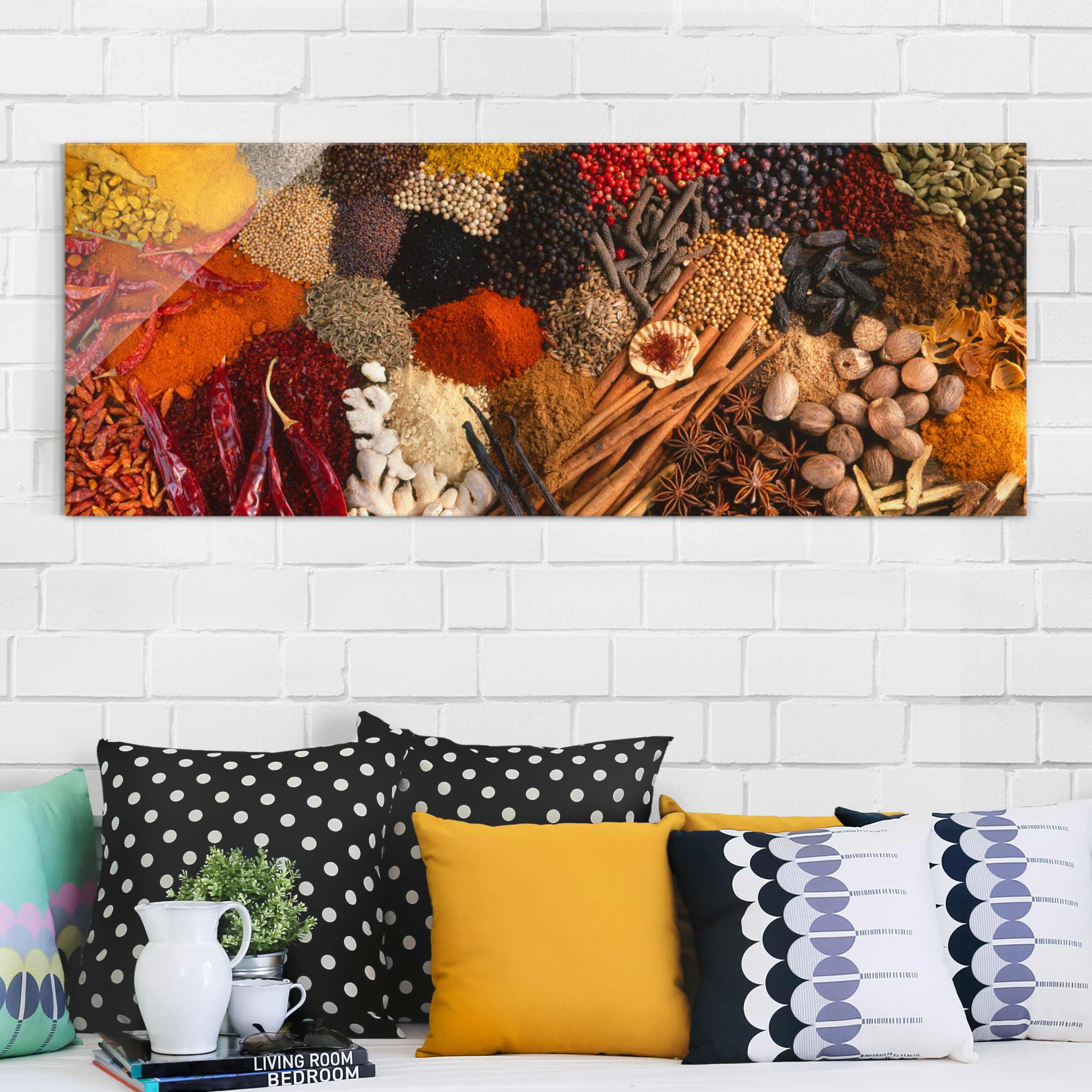 Glasbild - Panorama Exotische Gewürze