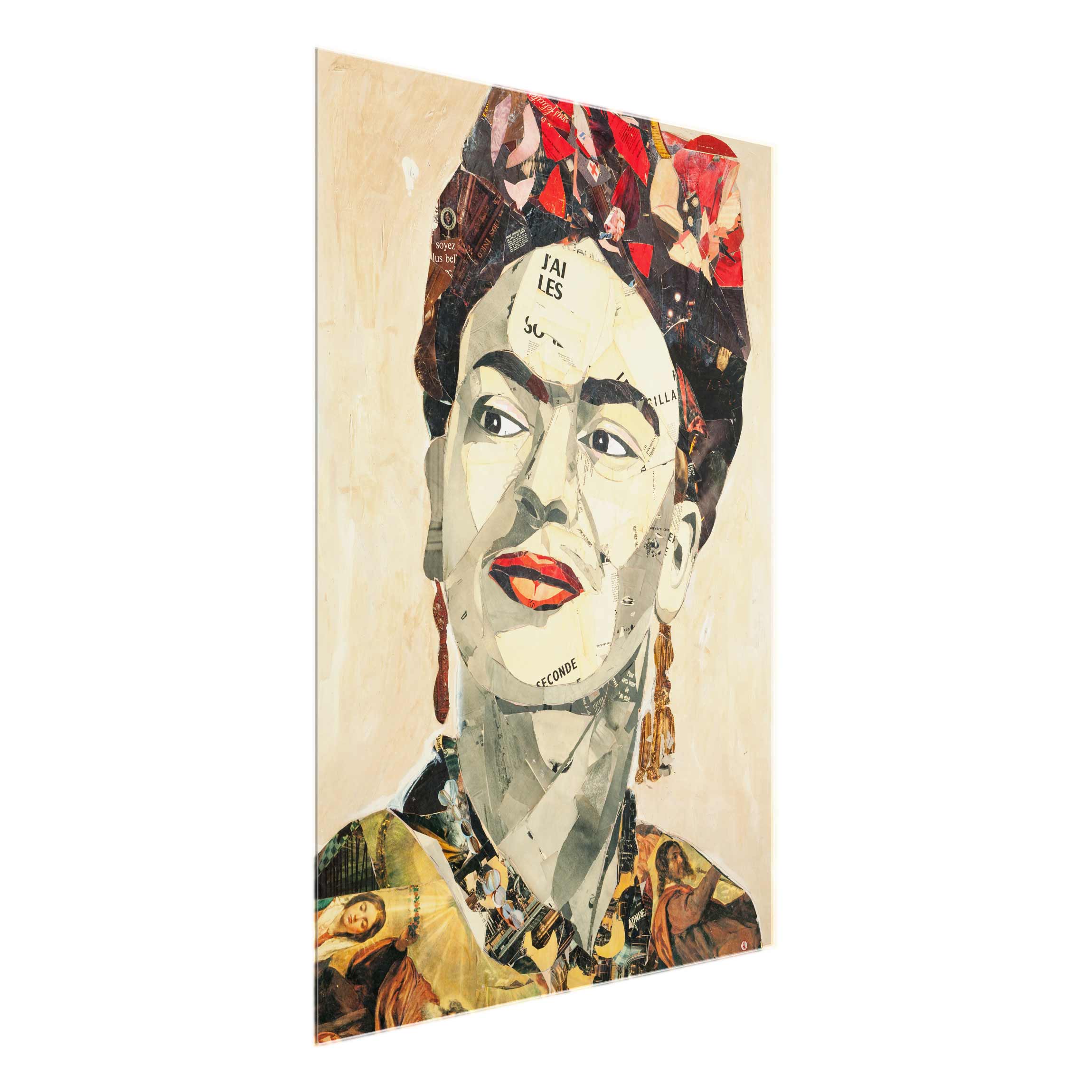 Glasbild Kunstdruck Frida Kahlo - Collage No.2