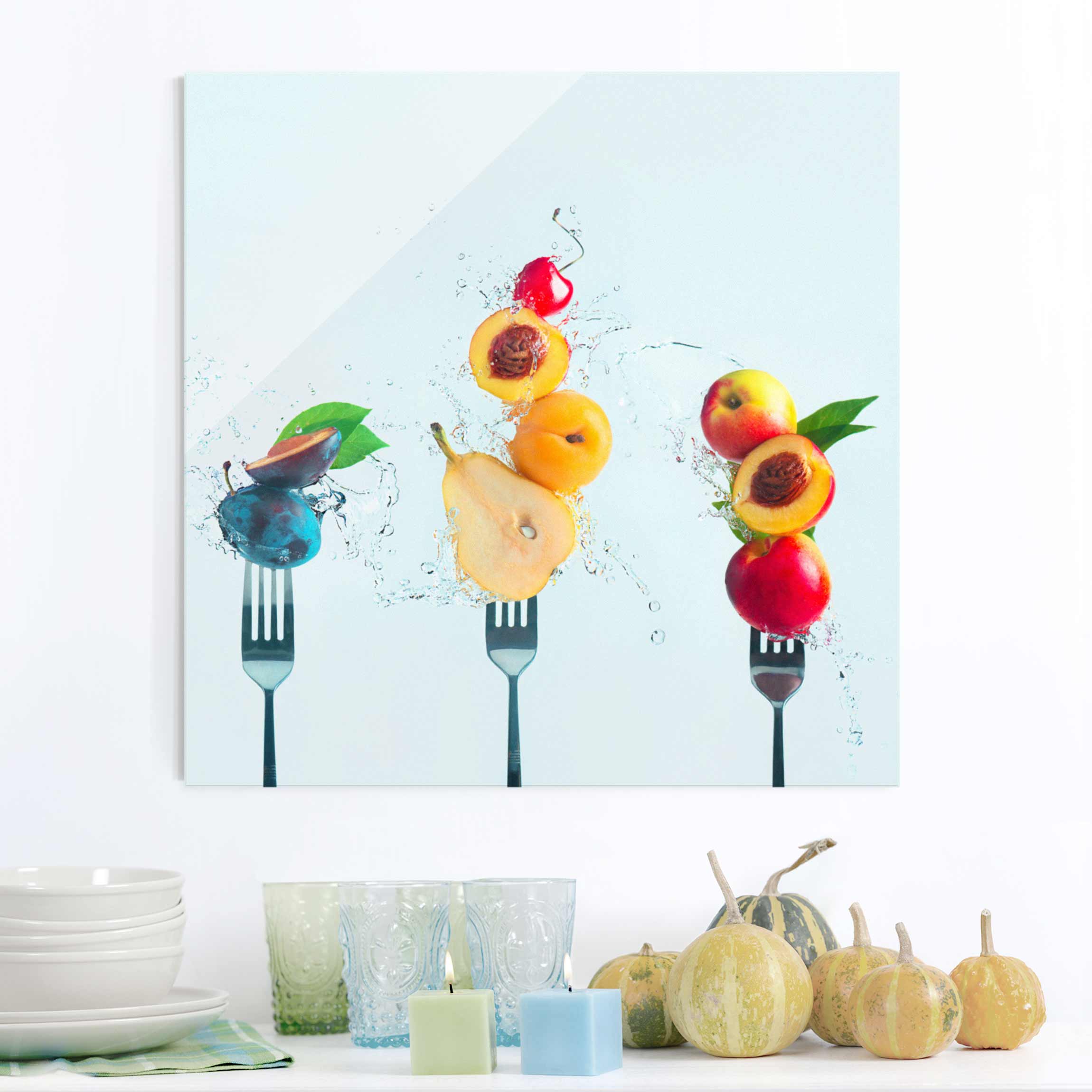 Glasbild Küche Fruchtsalat