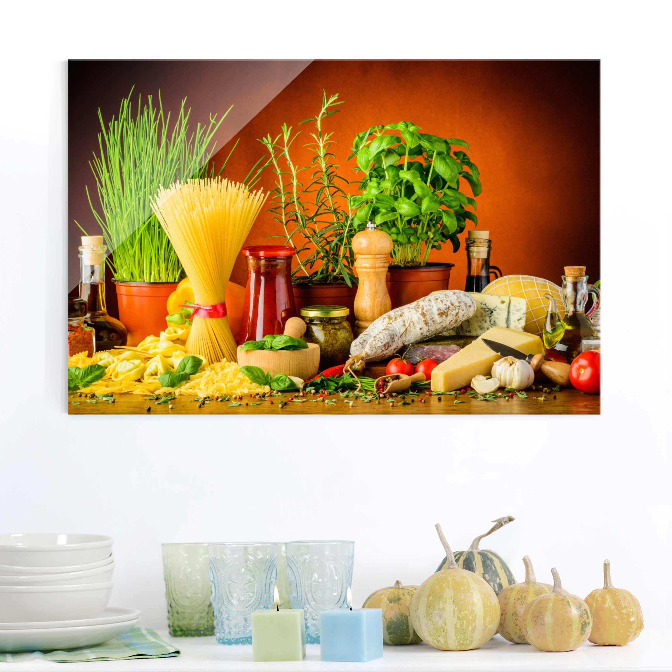 Glasbild Küche Italienische Küche