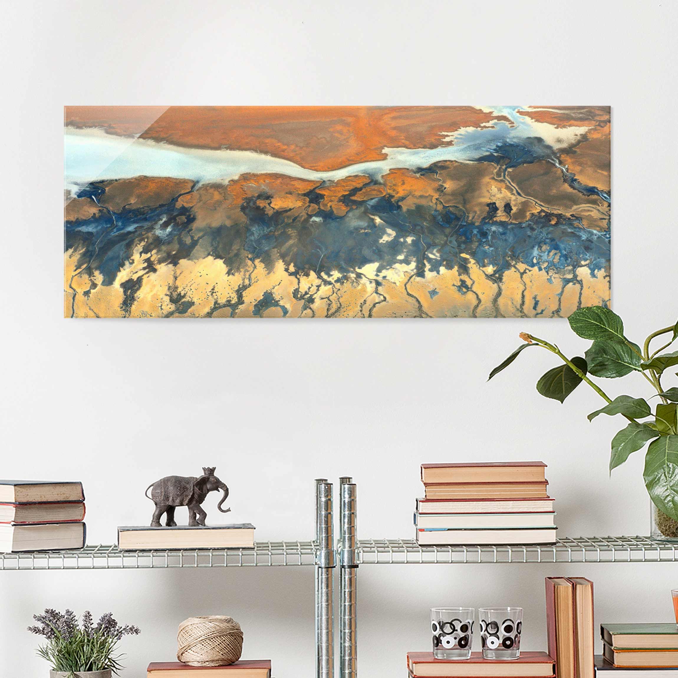 Glasbild - Panorama Kalifornien aus der Luft