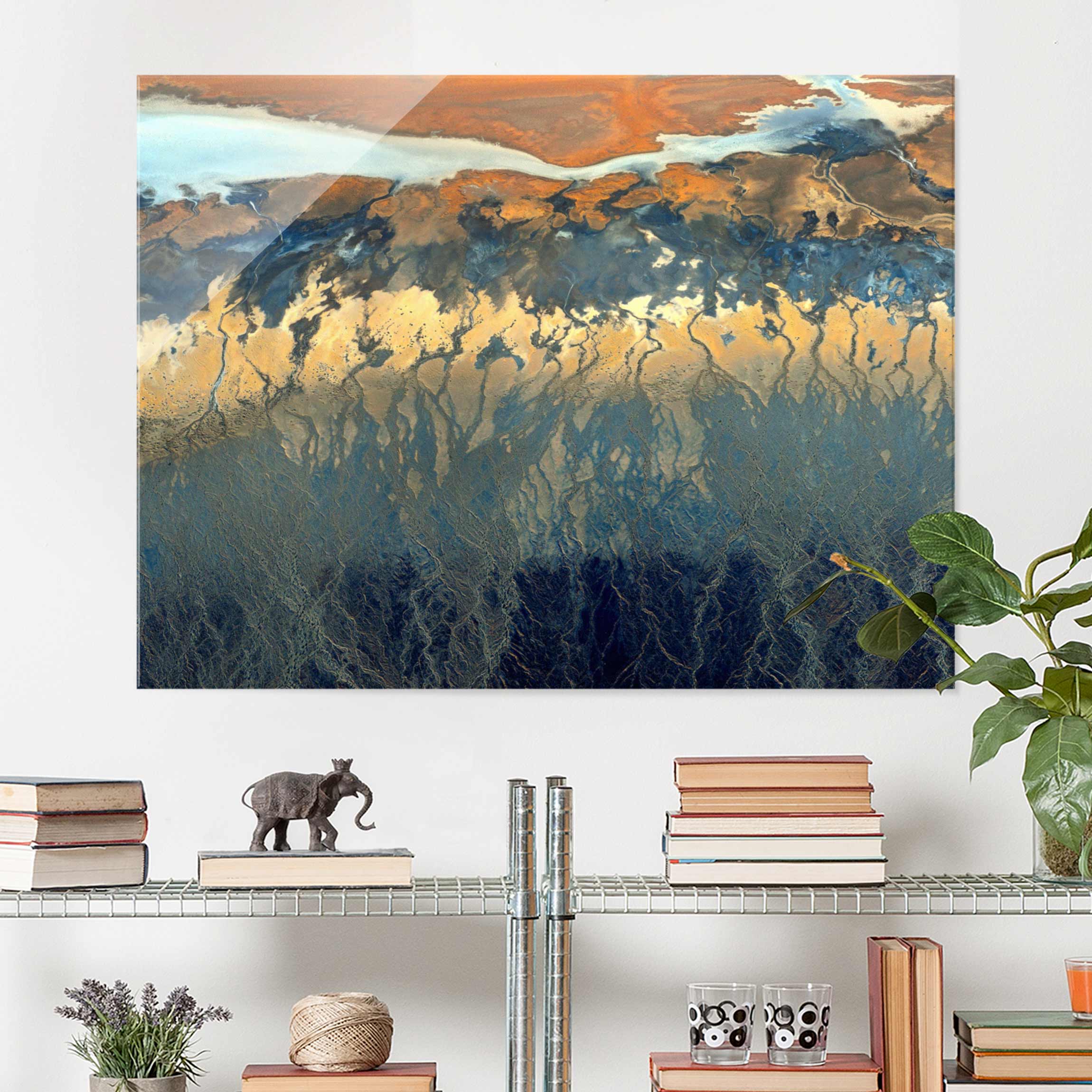 Glasbild Natur & Landschaft Kalifornien aus der Luft