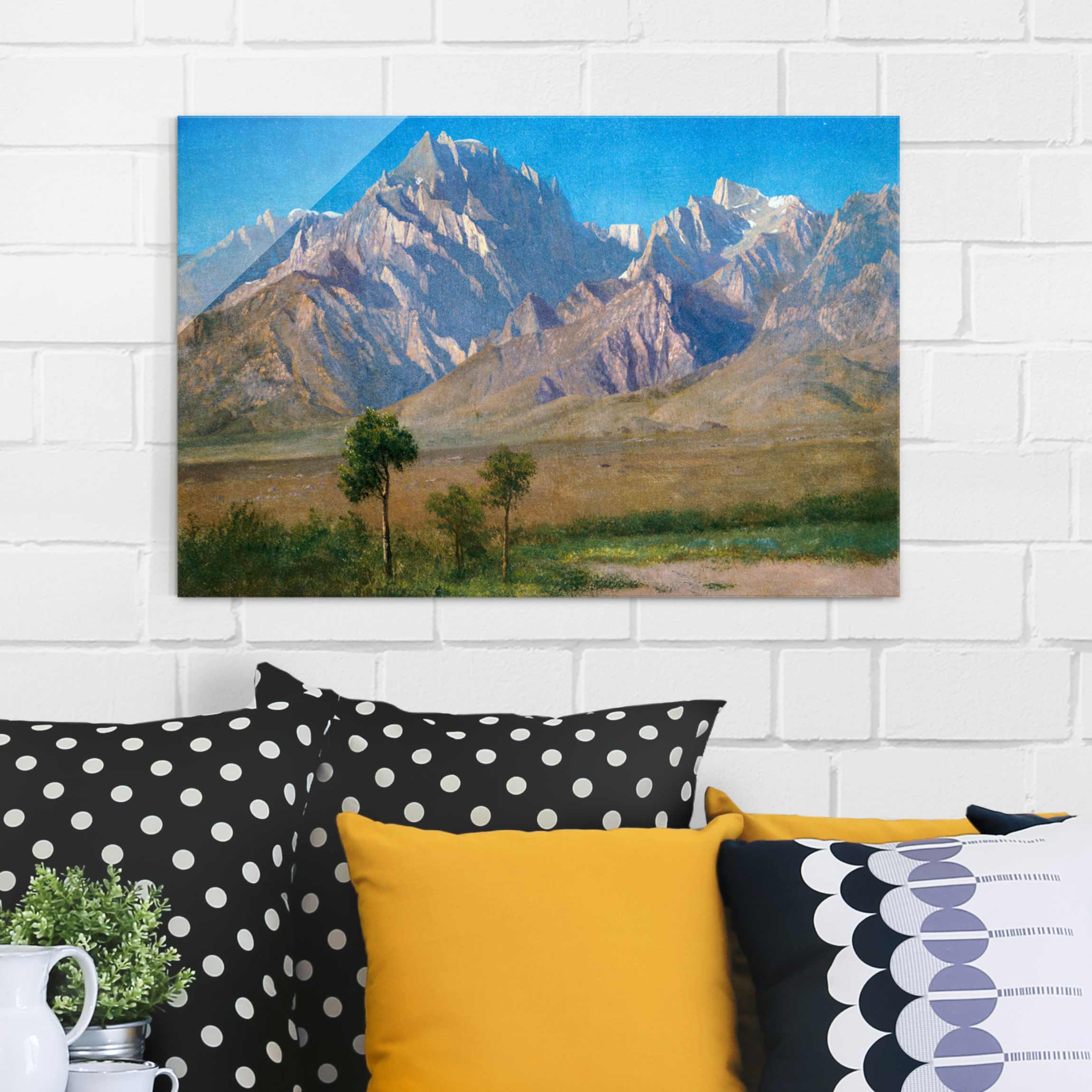 Glasbild Kunstdruck Albert Bierstadt - Camp Independence