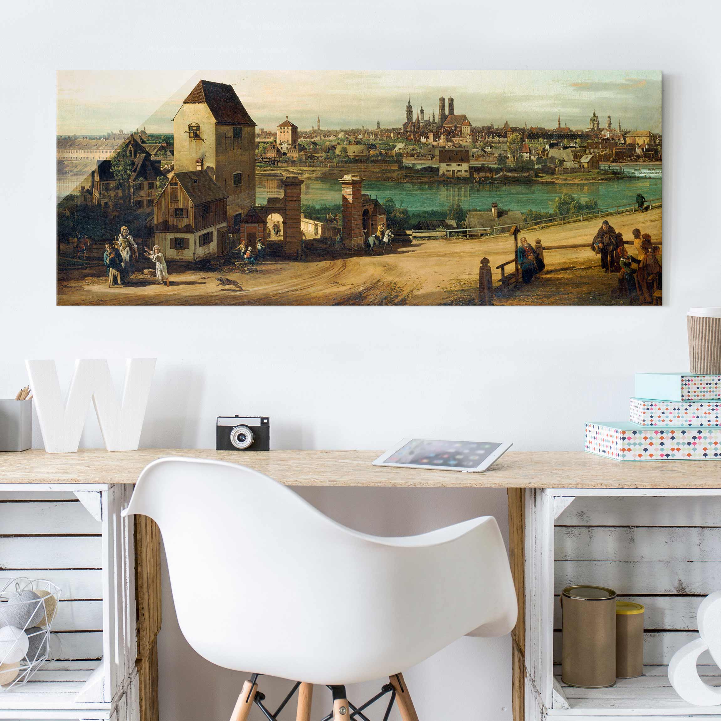 Glasbild - Panorama Bernardo Bellotto - München