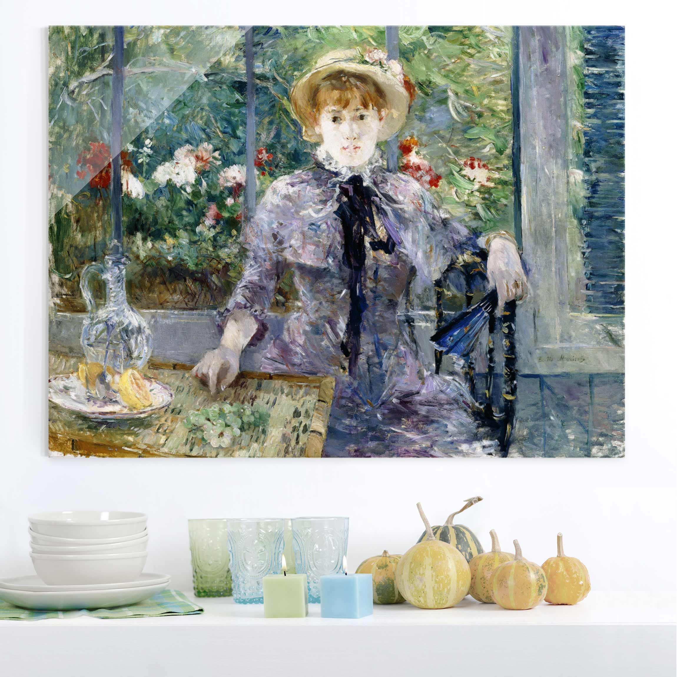 Glasbild - Querformat Berthe Morisot - Nach dem Mittagessen