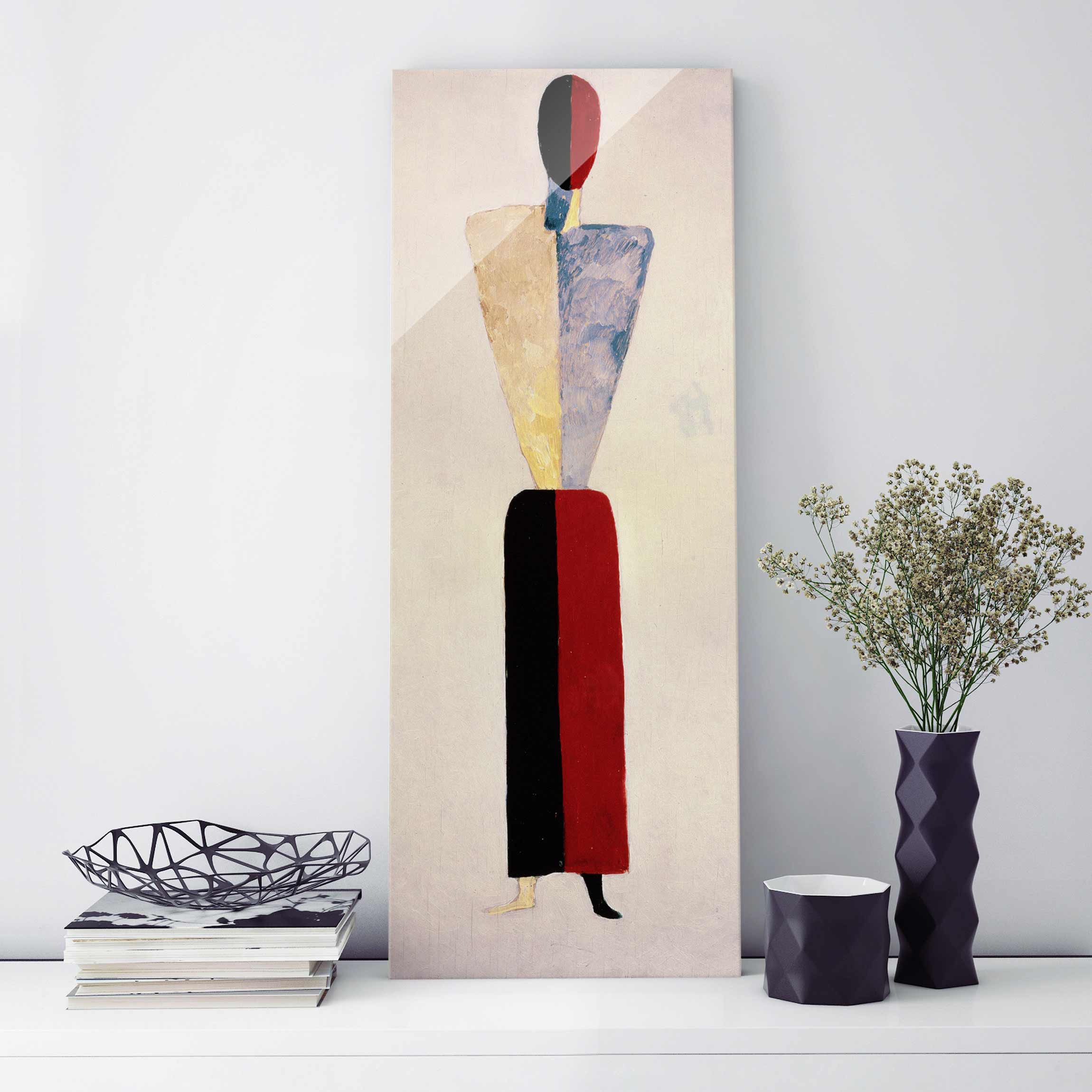 Glasbild - Hochformat Kasimir Malewitsch - Das Mädchen