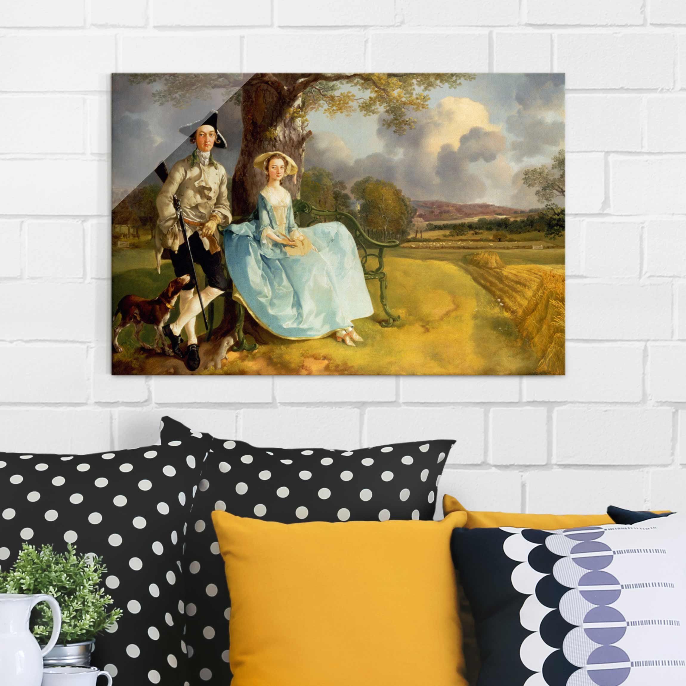 Glasbild Kunstdruck Thomas Gainsborough - Das Ehepaar Andrews