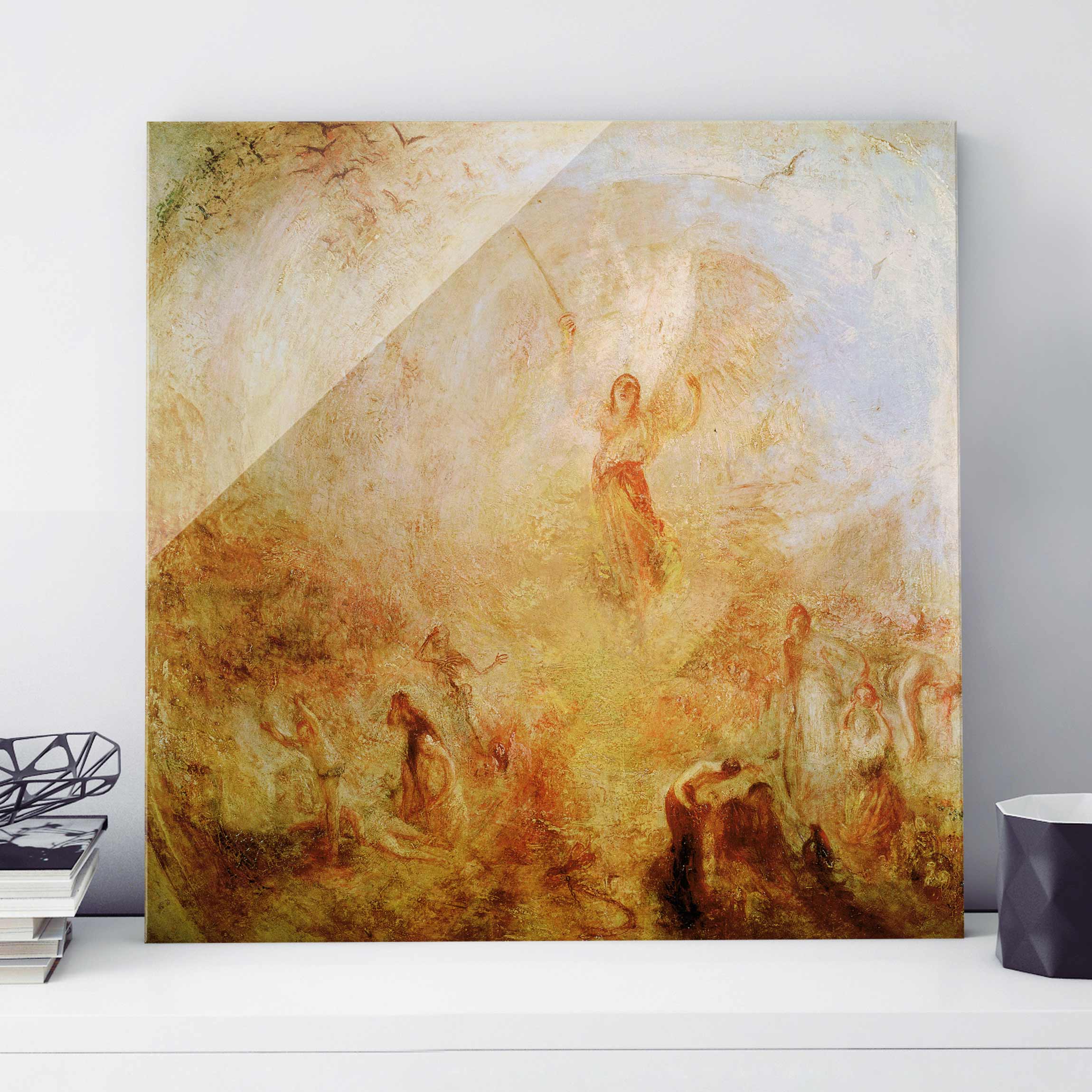 Glasbild Kunstdruck William Turner - Engel vor Sonne