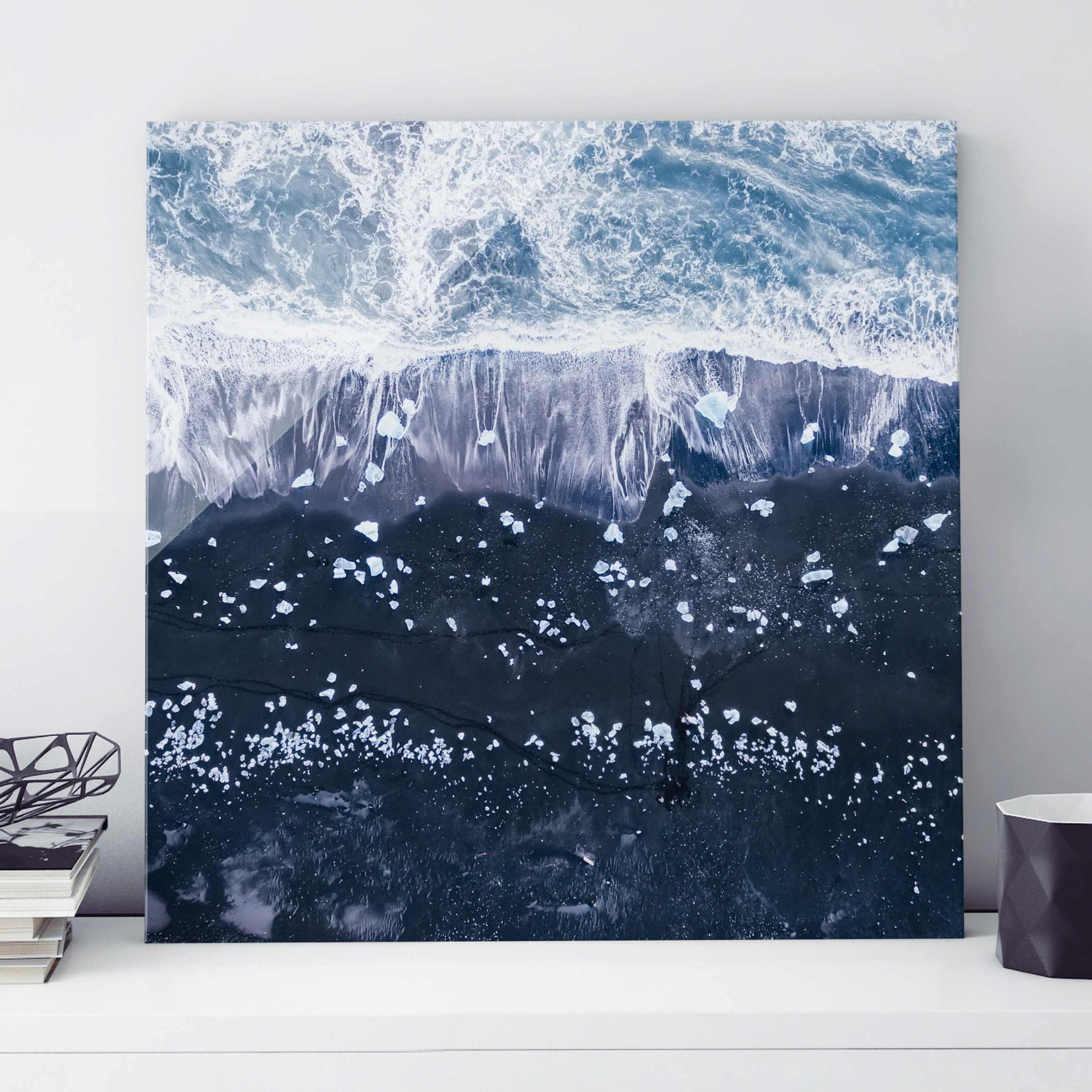 Glasbild - Quadrat Luftbild - Jökulsárlón in Island