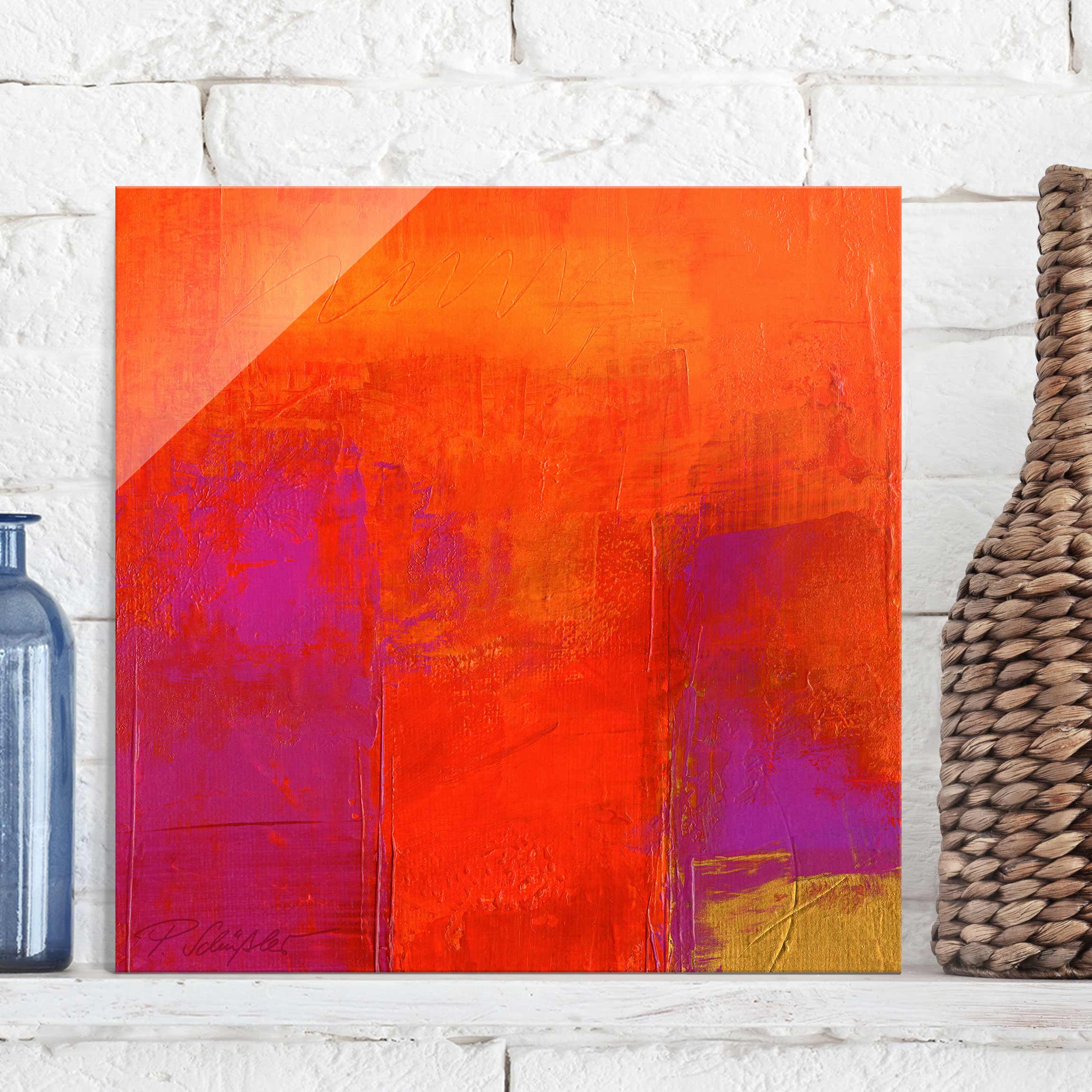 Glasbild - Quadrat Petra Schüßler - Magenta Energy