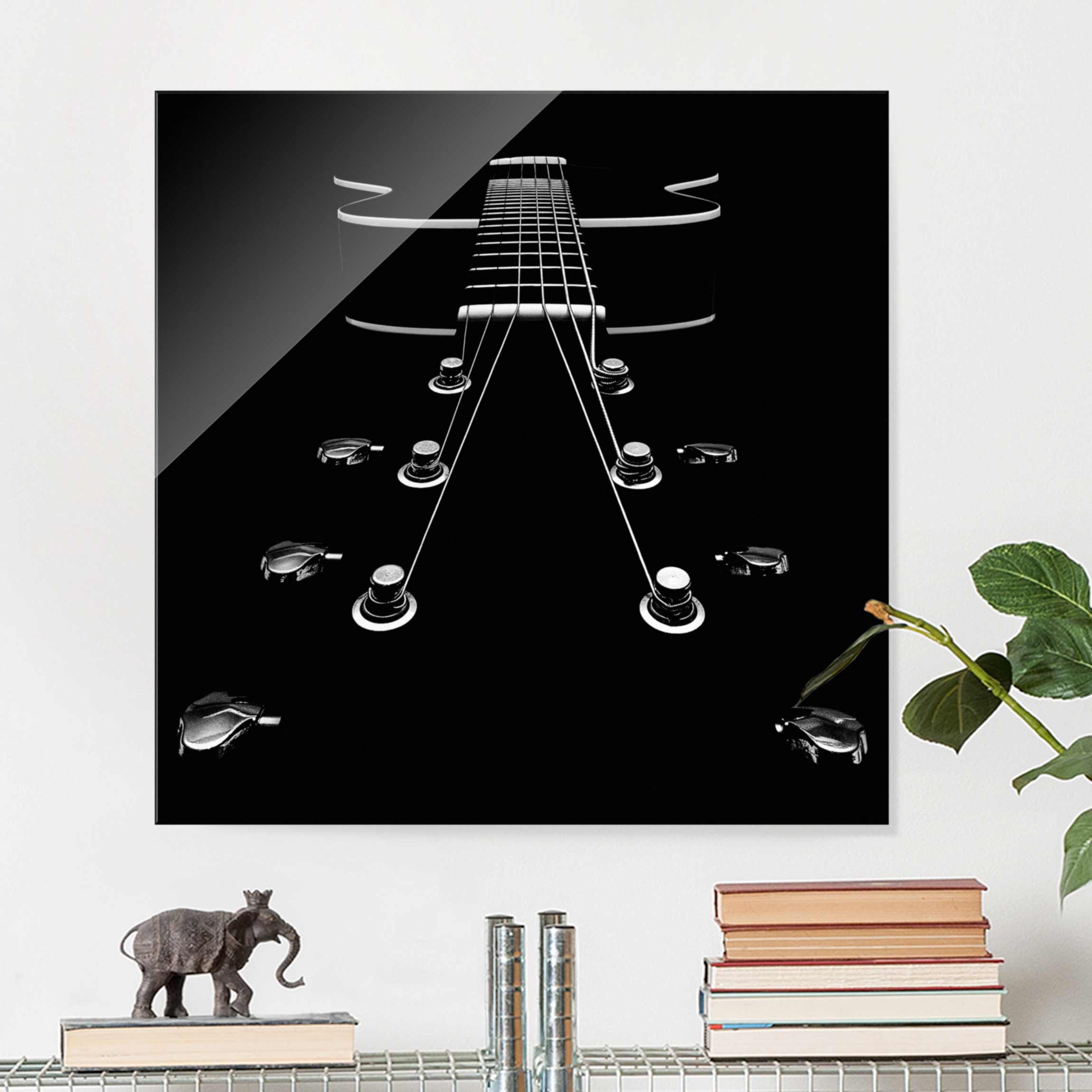 Glasbild - Quadrat Mein neues Baby