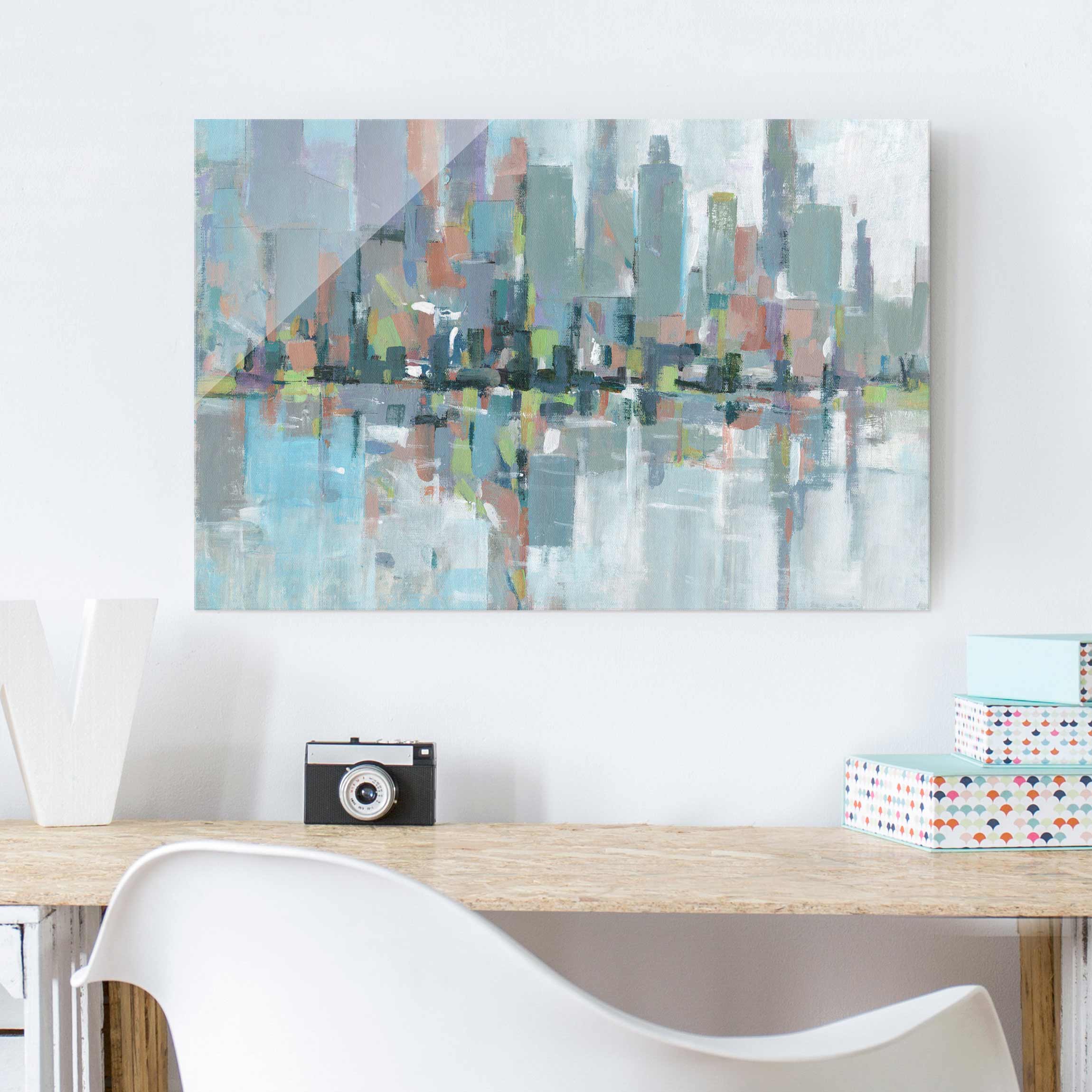 Glasbild Abstrakt Metro City I