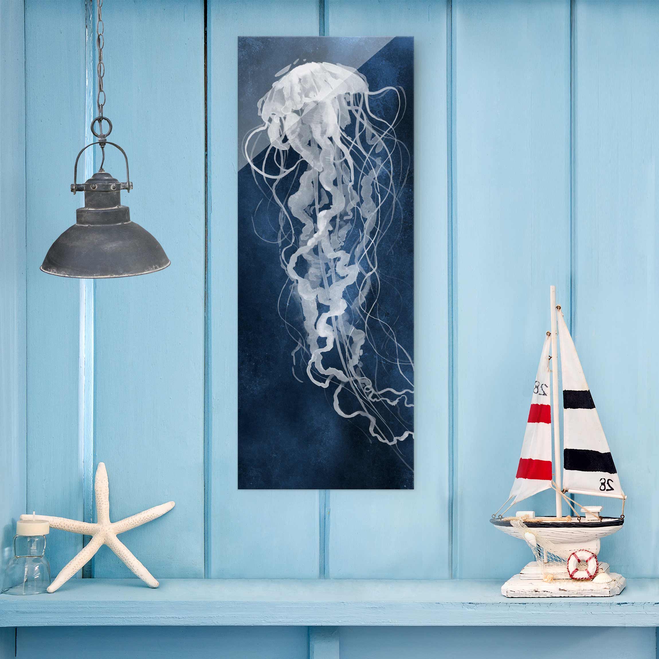 Glasbild Tiere Quallentanz I