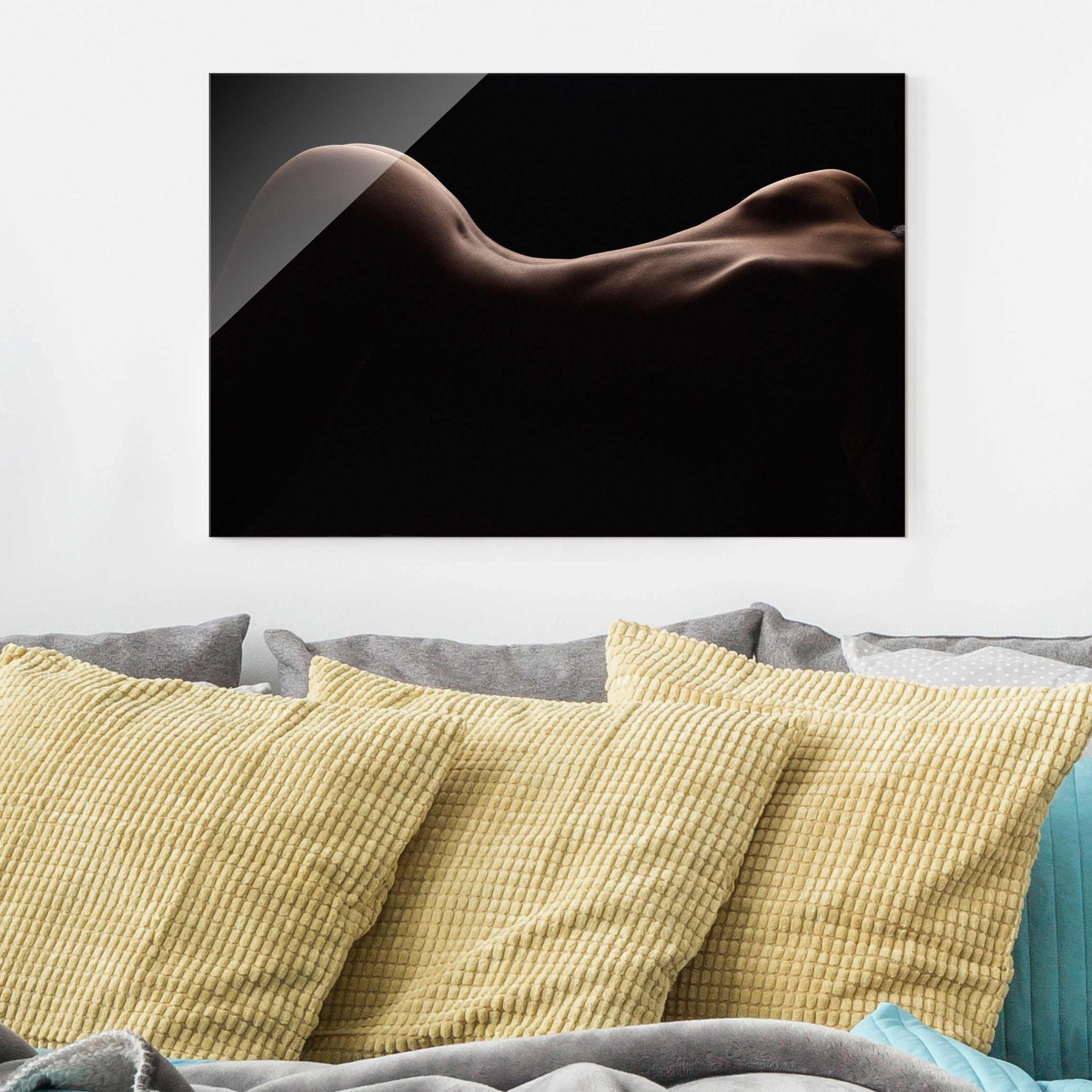 Glasbild Akt & Erotik Rundungen