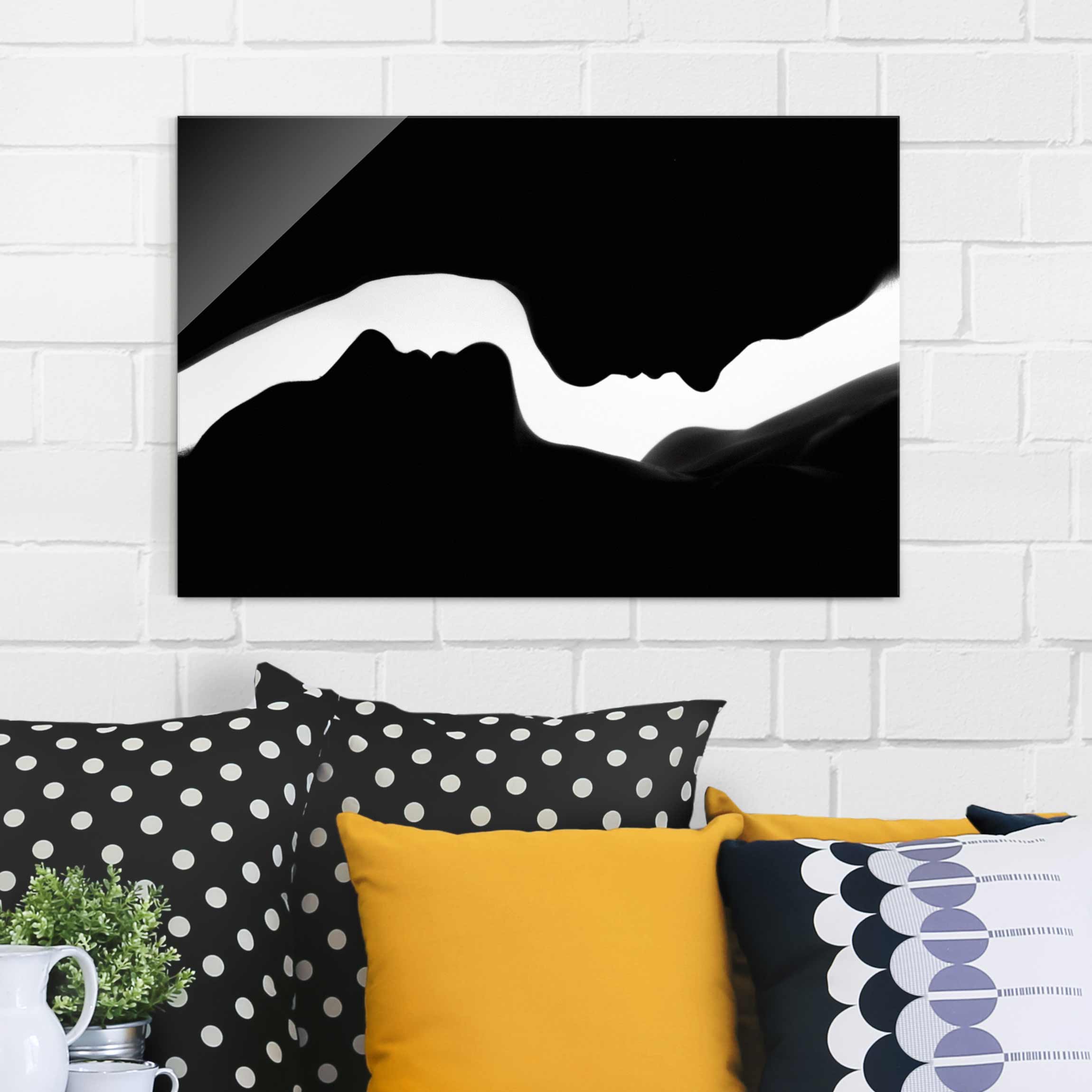 Glasbild Akt & Erotik Silhouetten