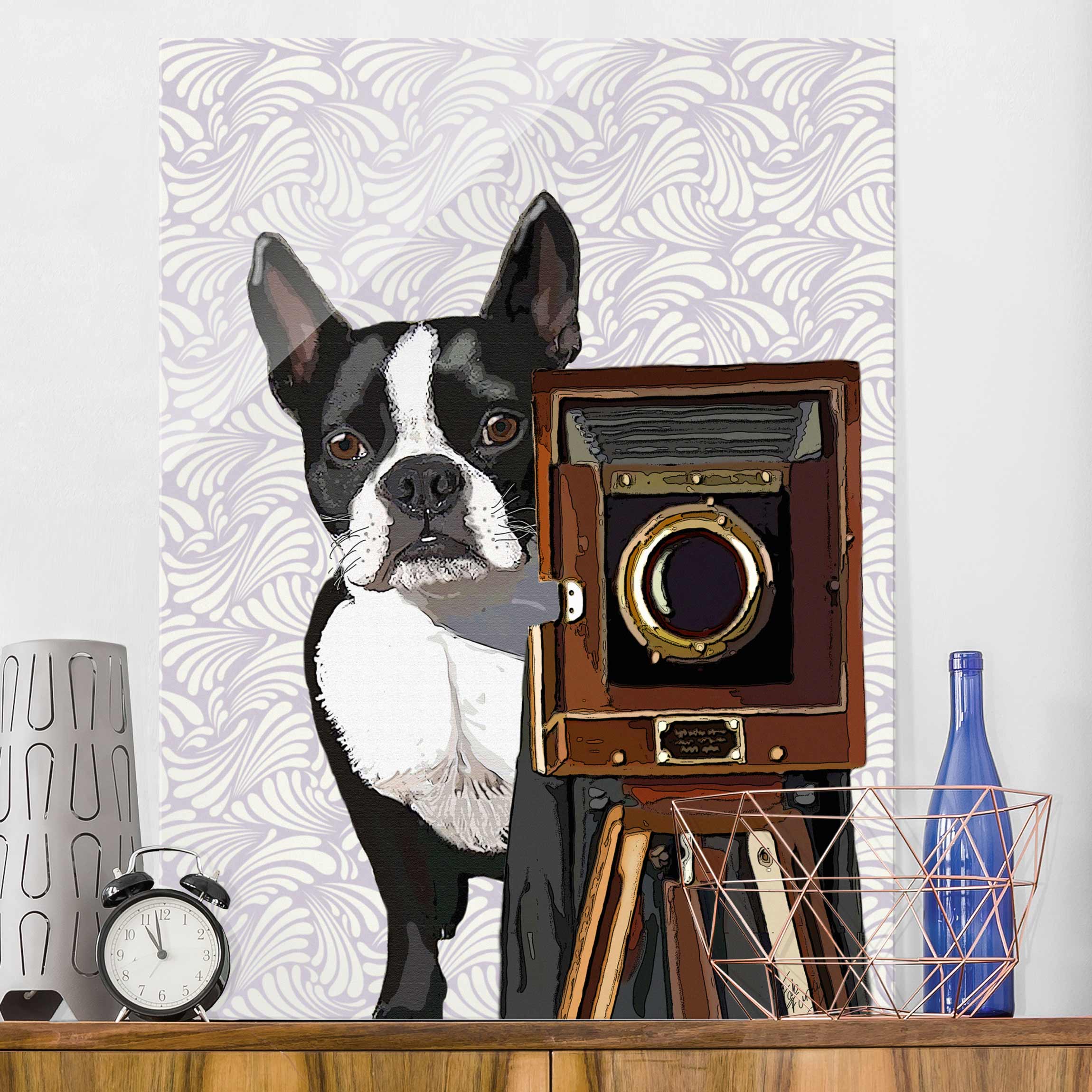 Glasbild Tiere Tierfotograf Terrier