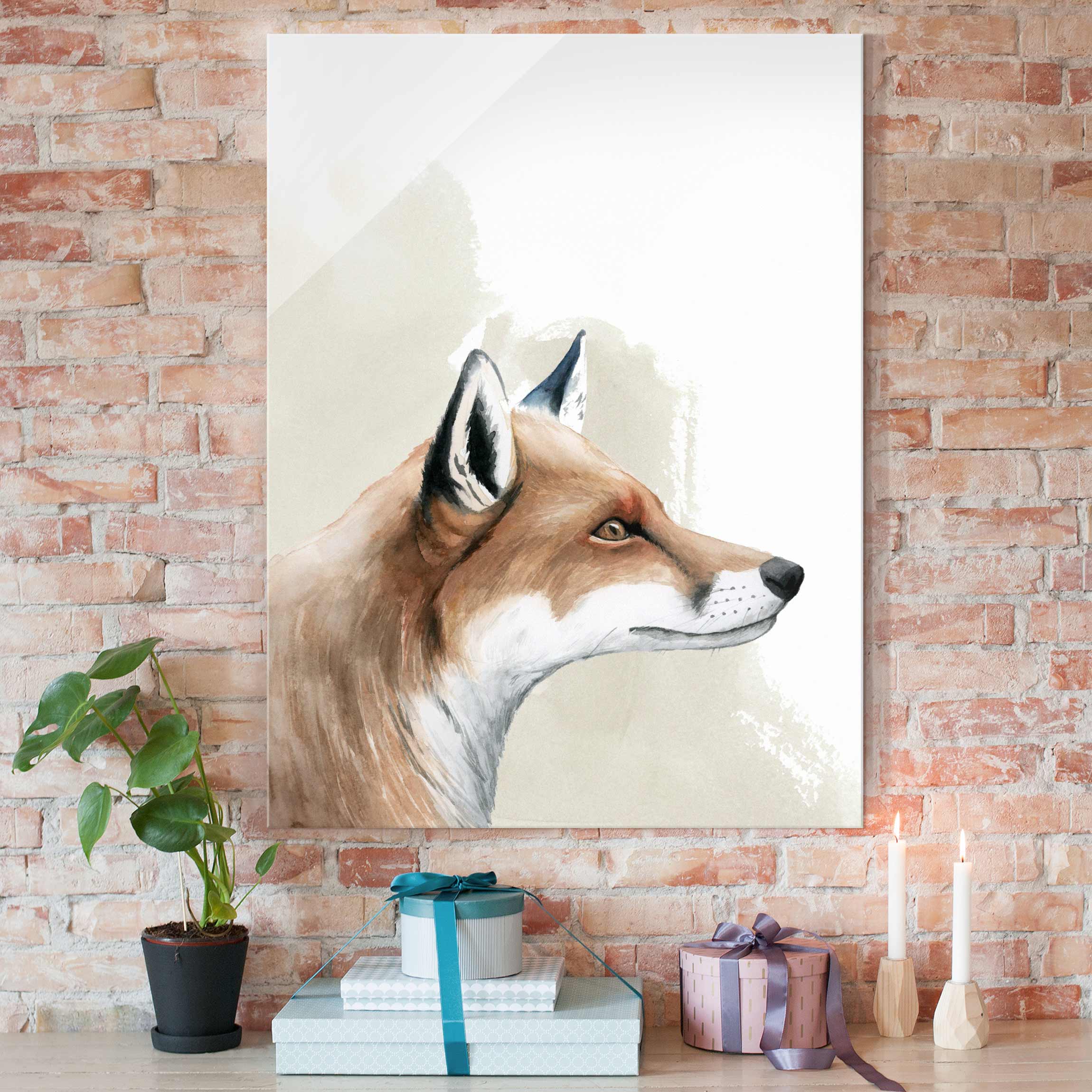 Glasbild Tiere Waldfreunde - Fuchs