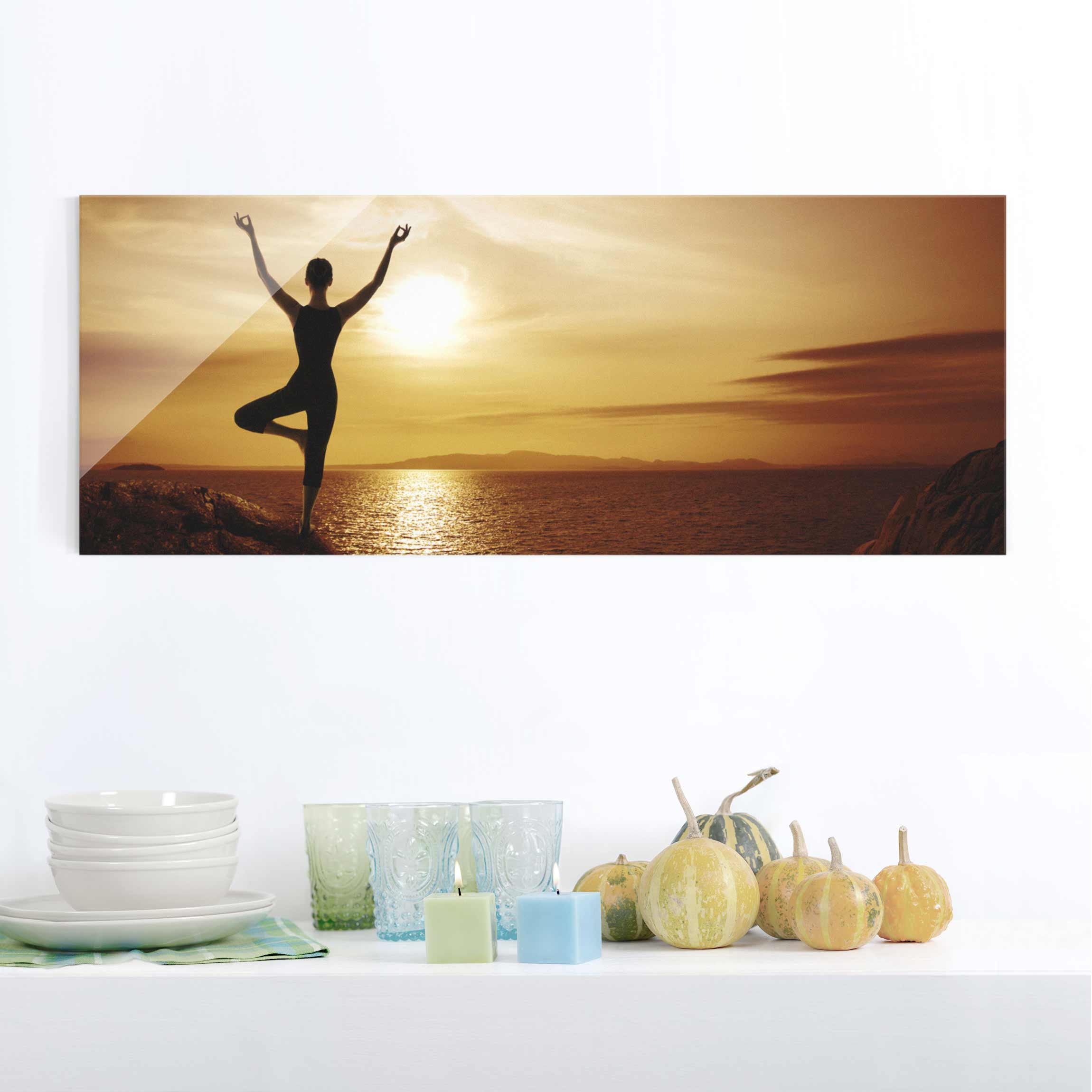 Glasbild Natur & Landschaft Yoga