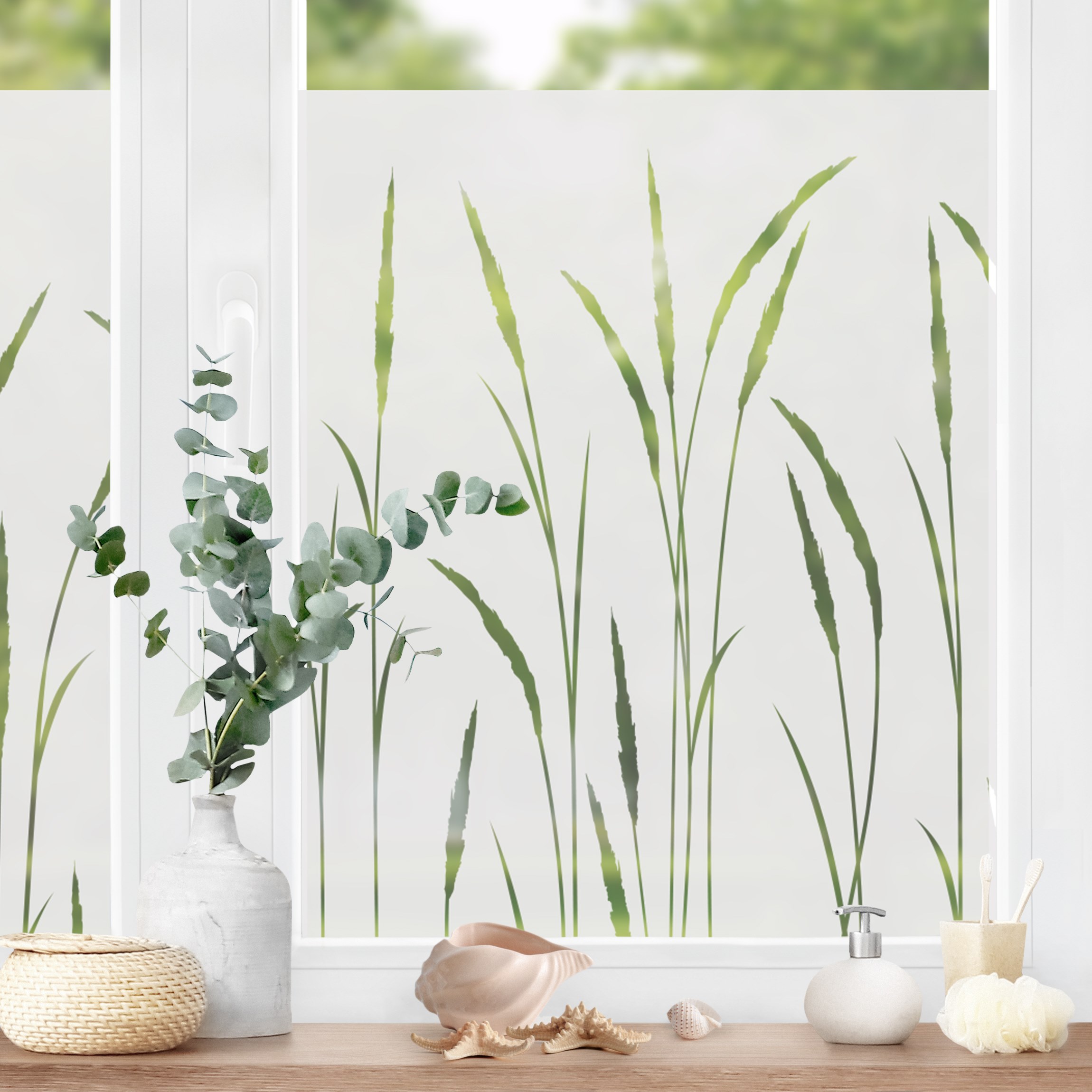 Fensterfolie Gräser Schilf II
