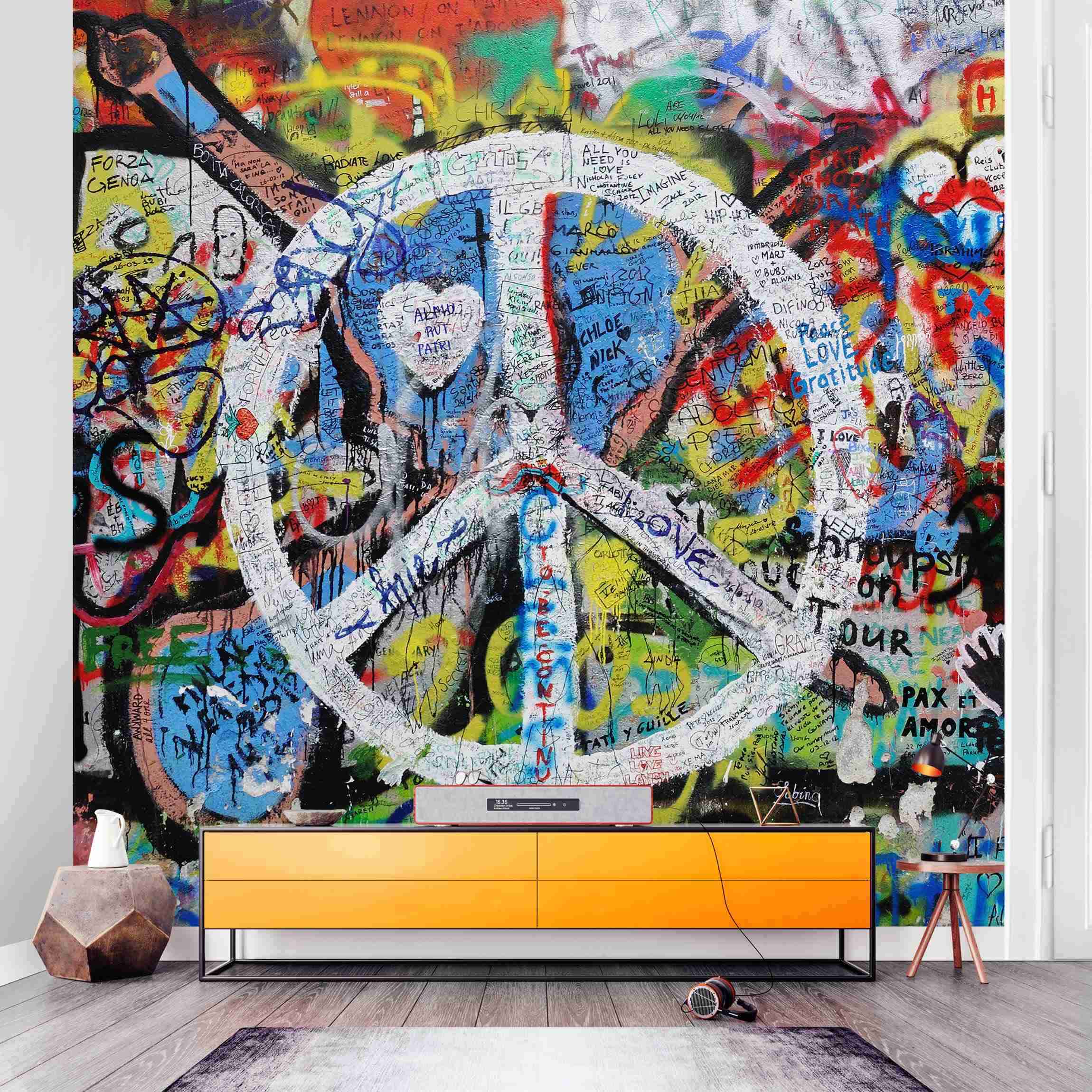 Fototapete Graffiti Wall Peace Sign