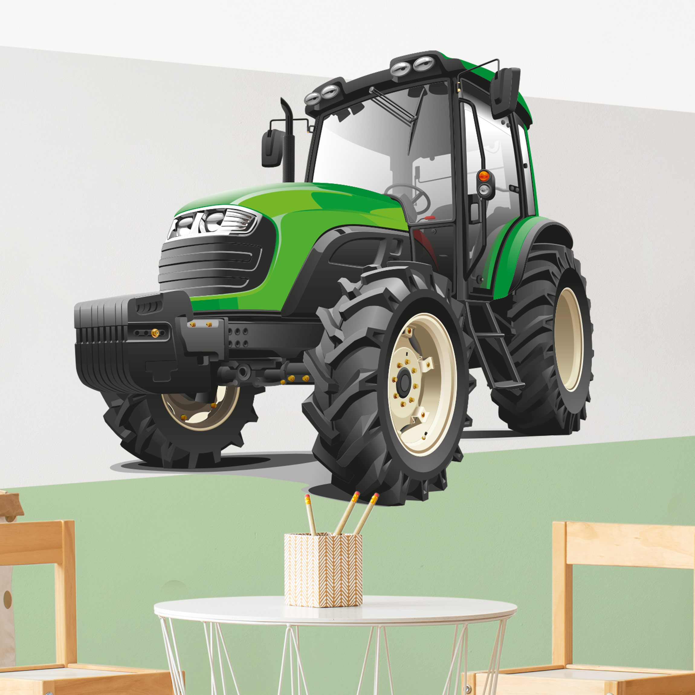 Wandtattoo Großer grüner Traktor