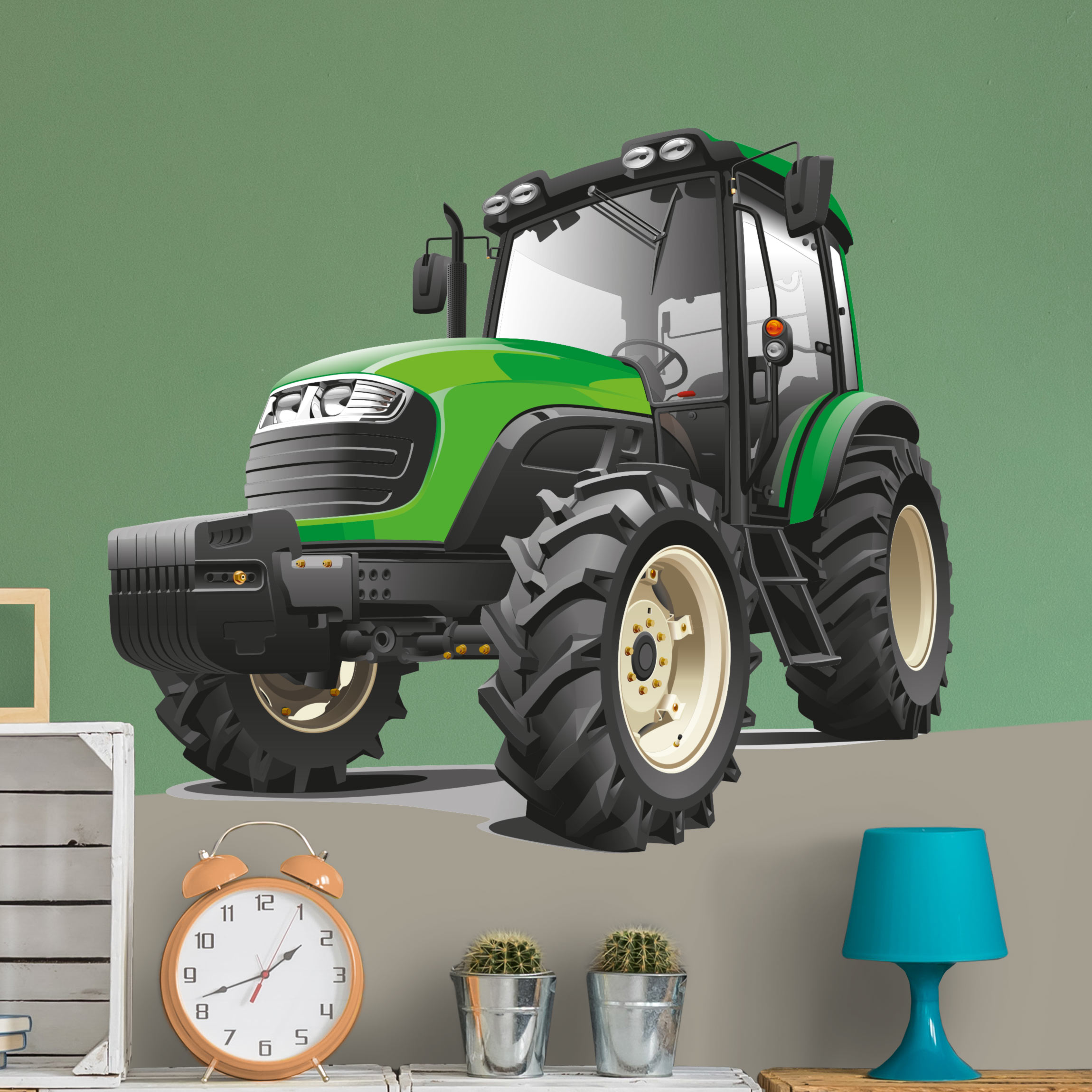 Wandtattoo Großer grüner Traktor