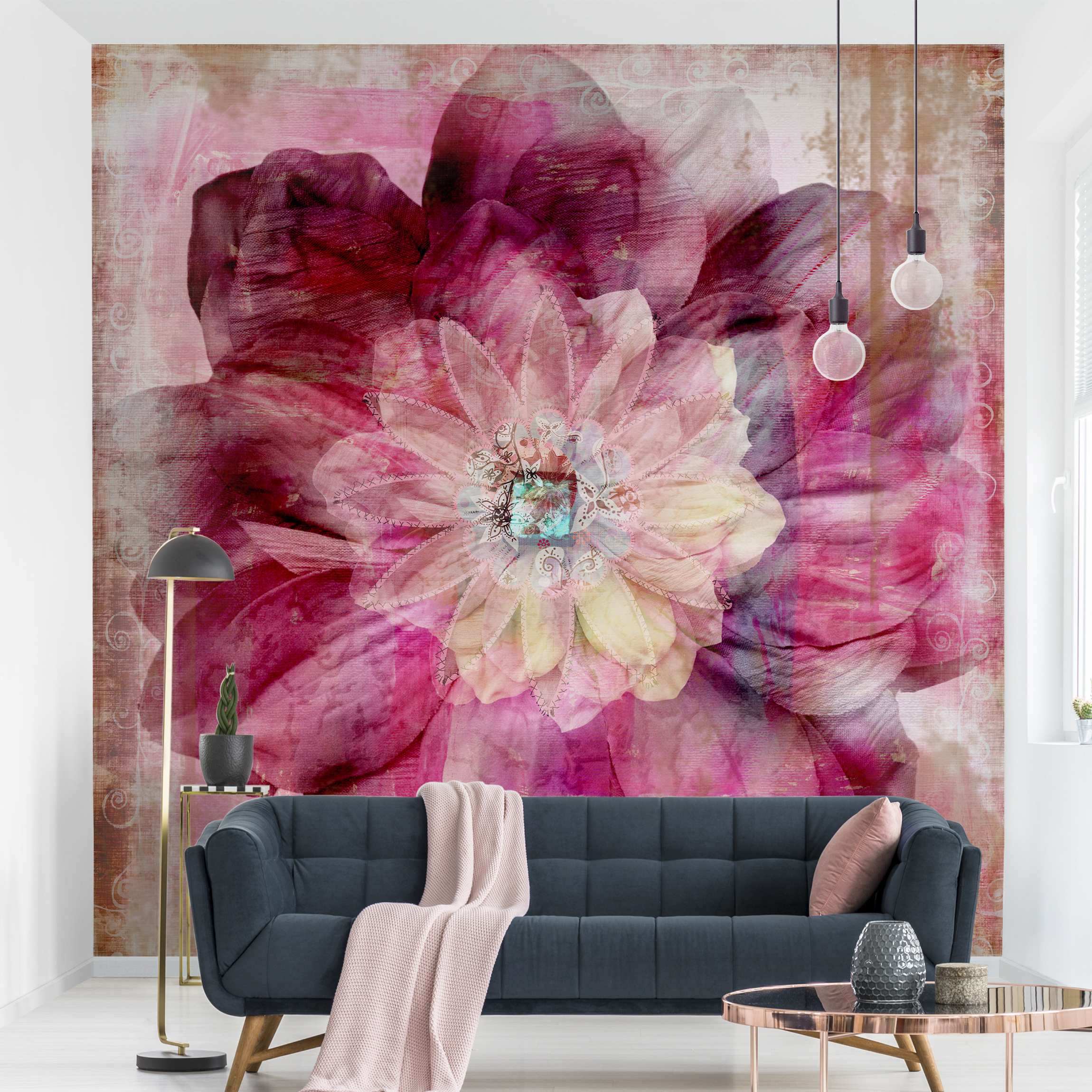 Fototapete Blumen Grunge Flower