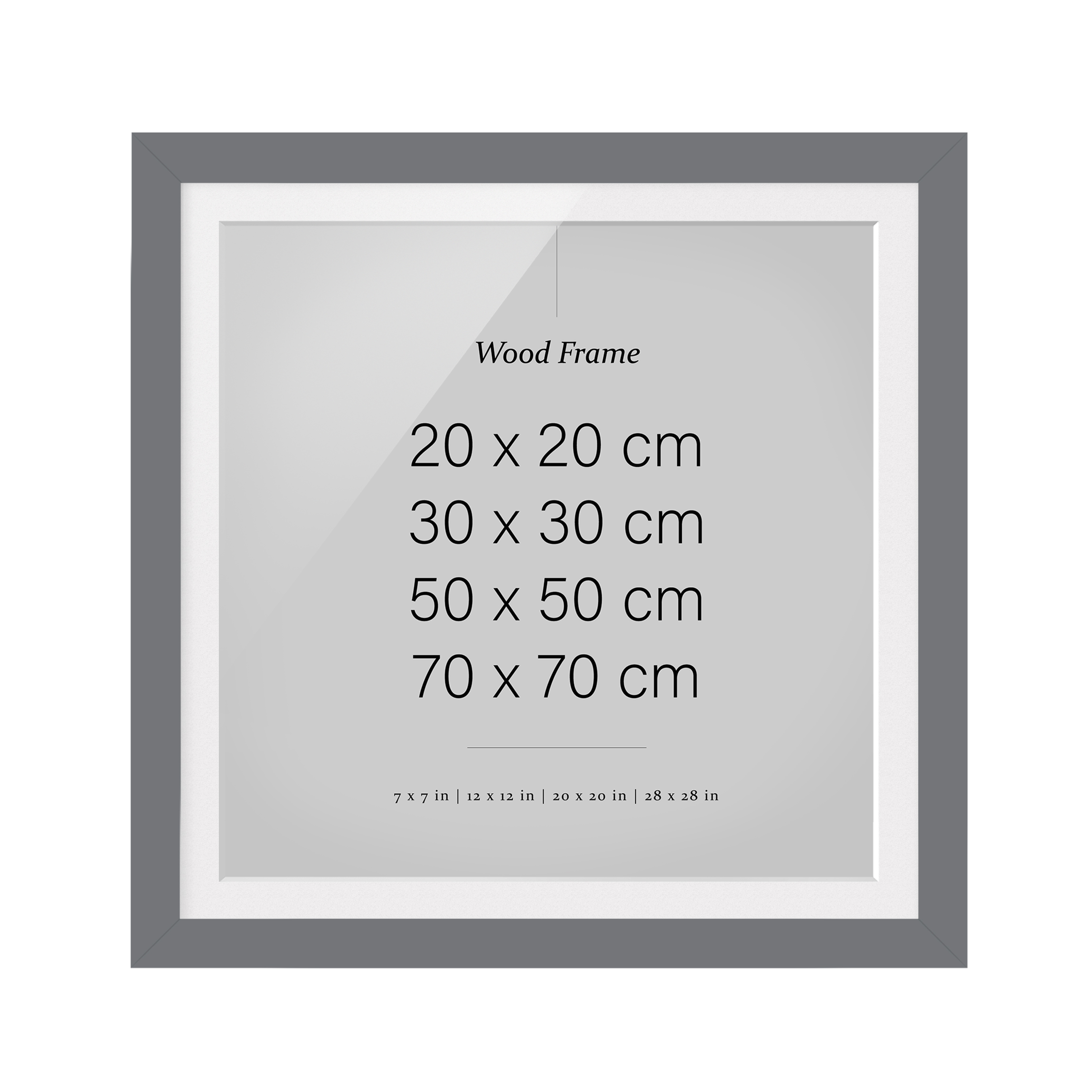 Zubehör Bilderrahmen Grau quadratisch 1:1