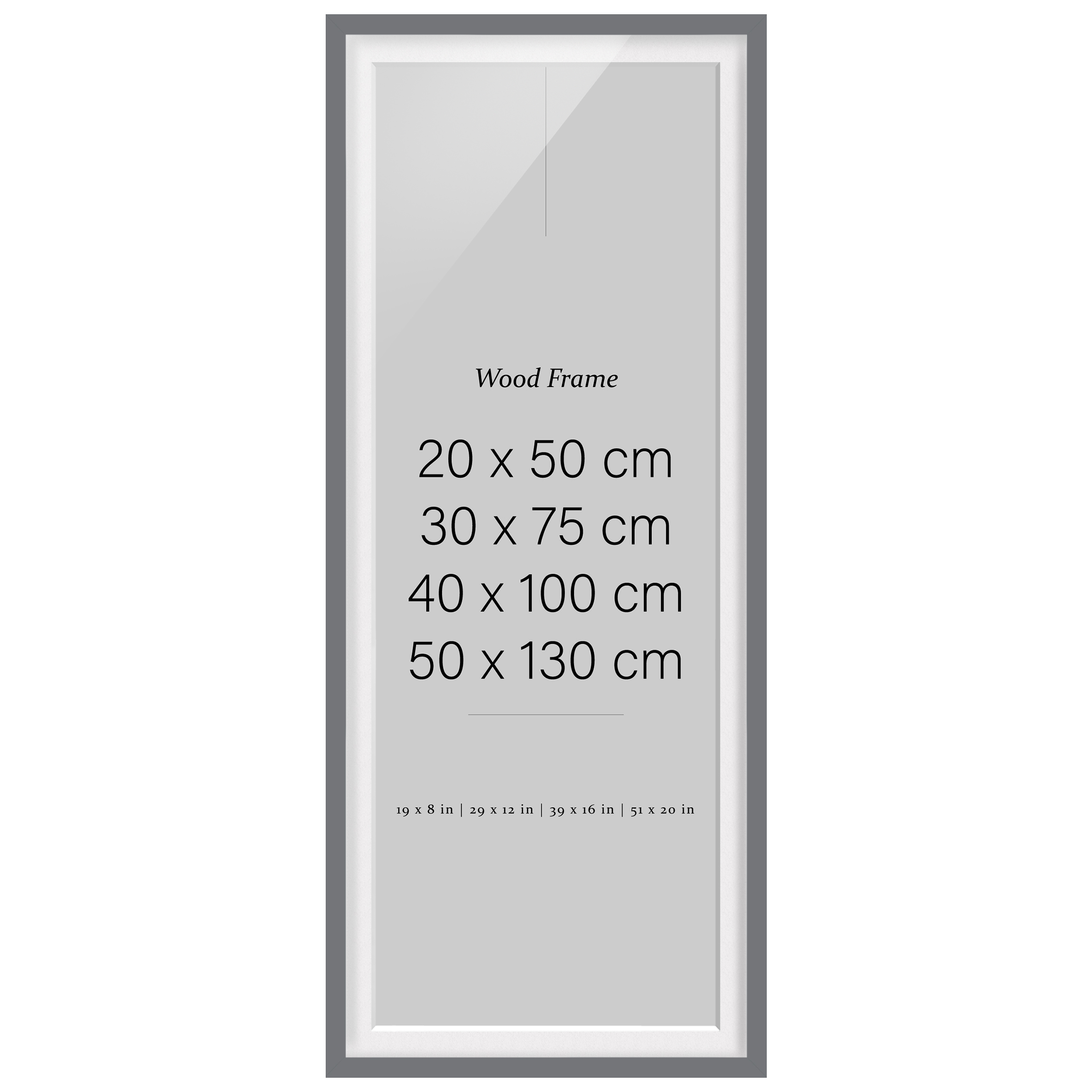 Zubehör Bilderrahmen Grau Hochformat