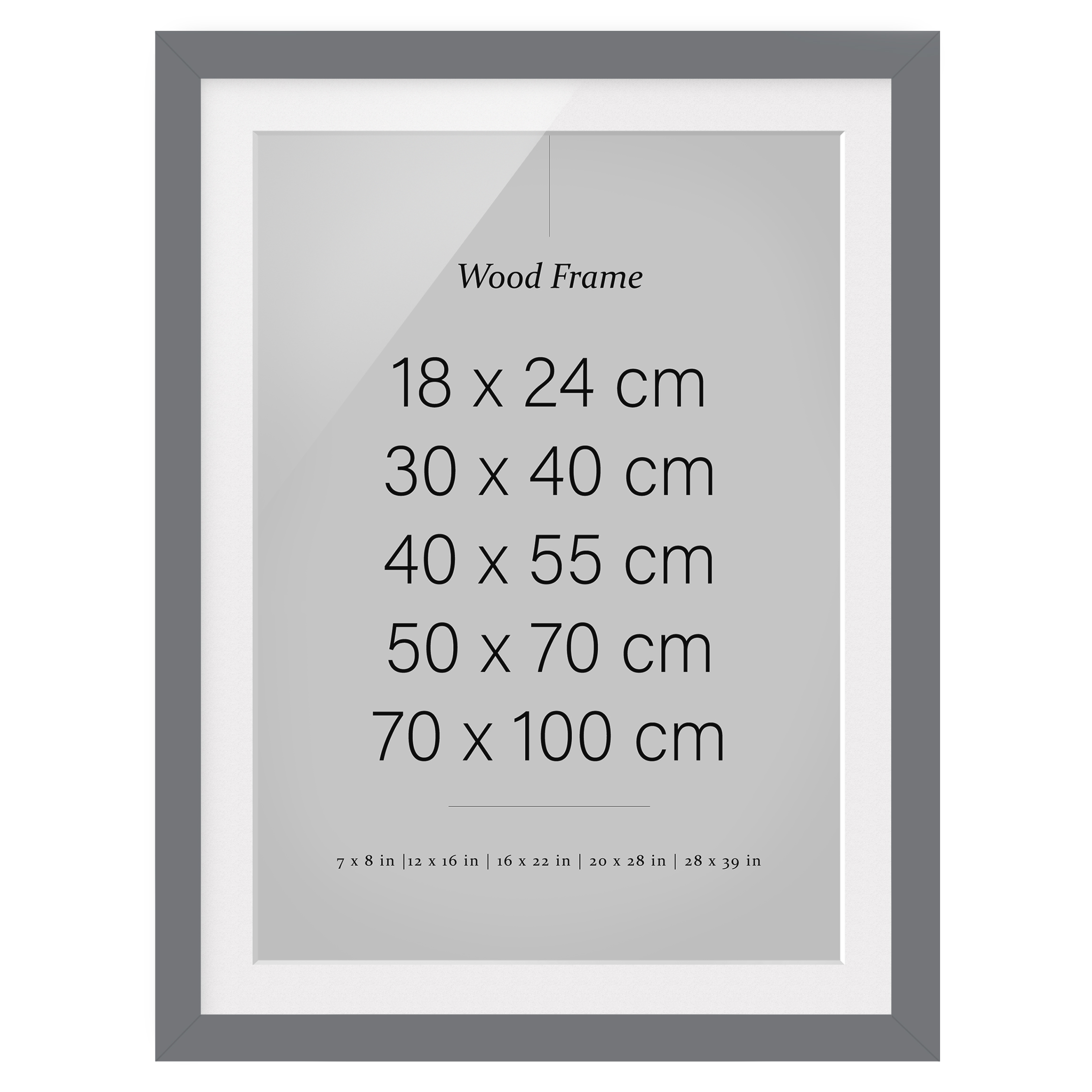 Zubehör Bilderrahmen Grau Hoch 3:4