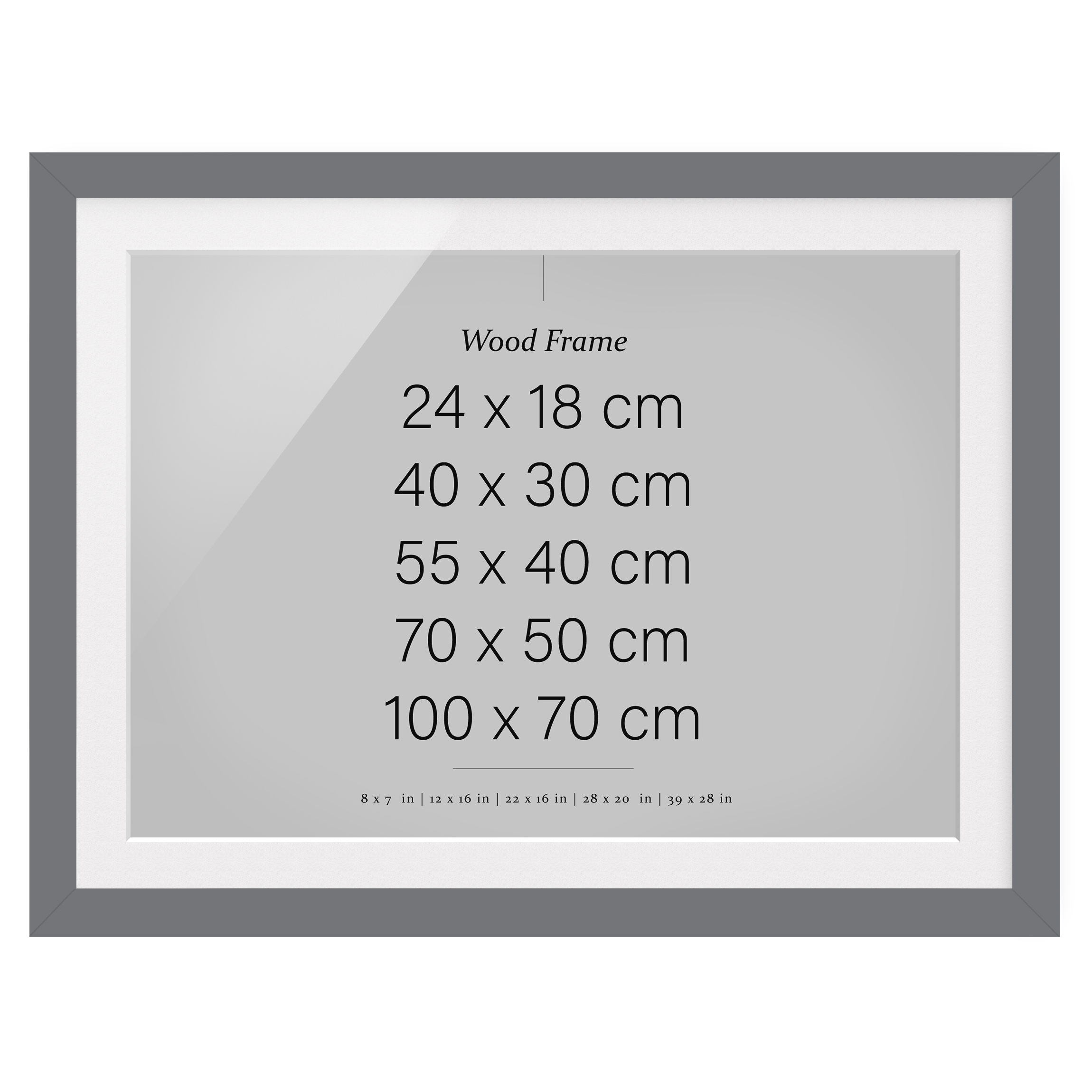 Zubehör Bilderrahmen Grau Quer 4:3
