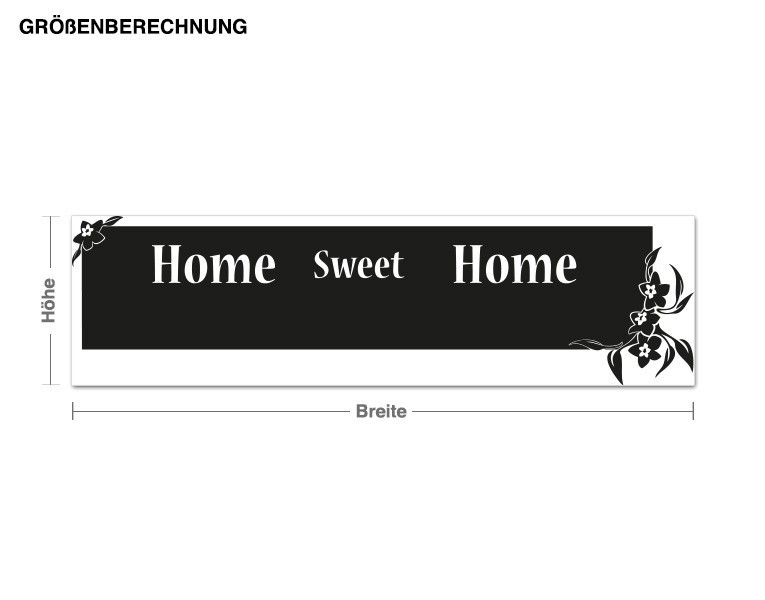 Wandtattoo Home Sweet Home Paneel