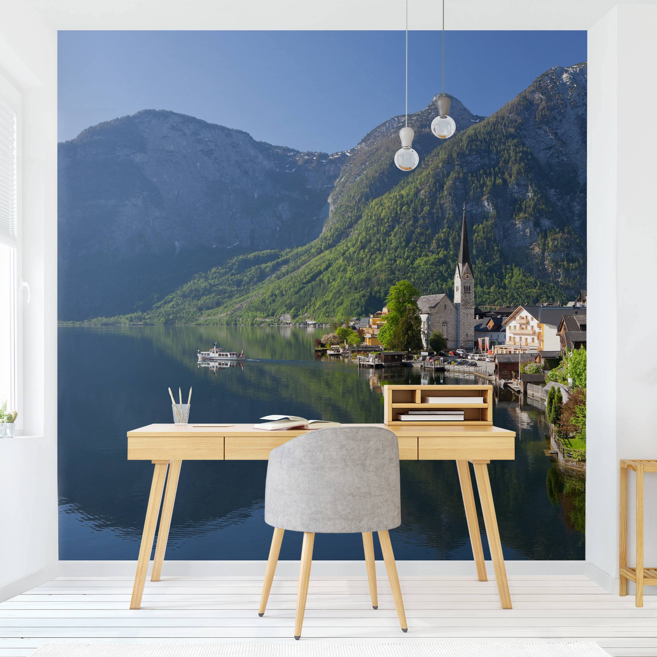 Fototapete Natur Hallstätter See und Bergblick
