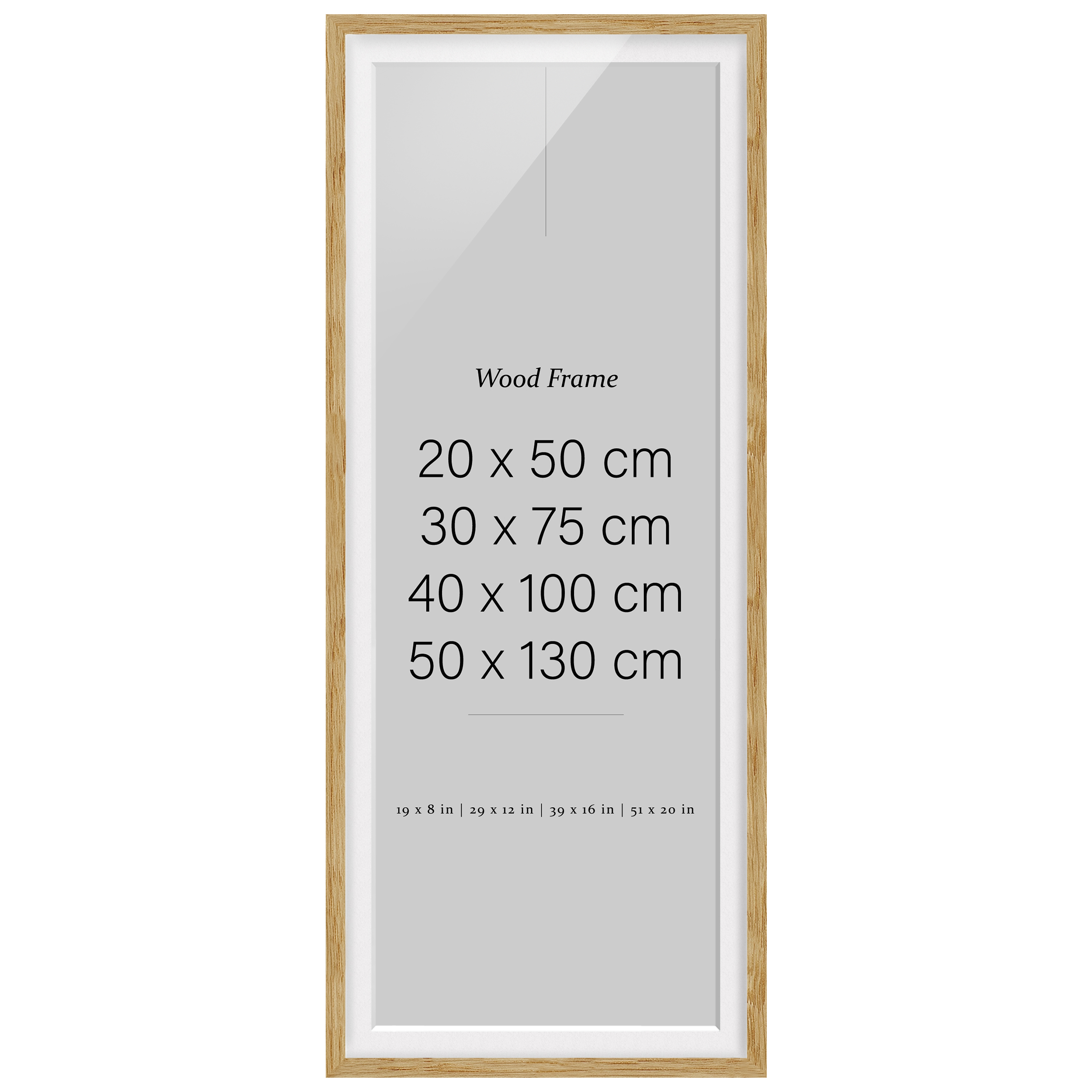 Zubehör Bilderrahmen Eiche Hochformat