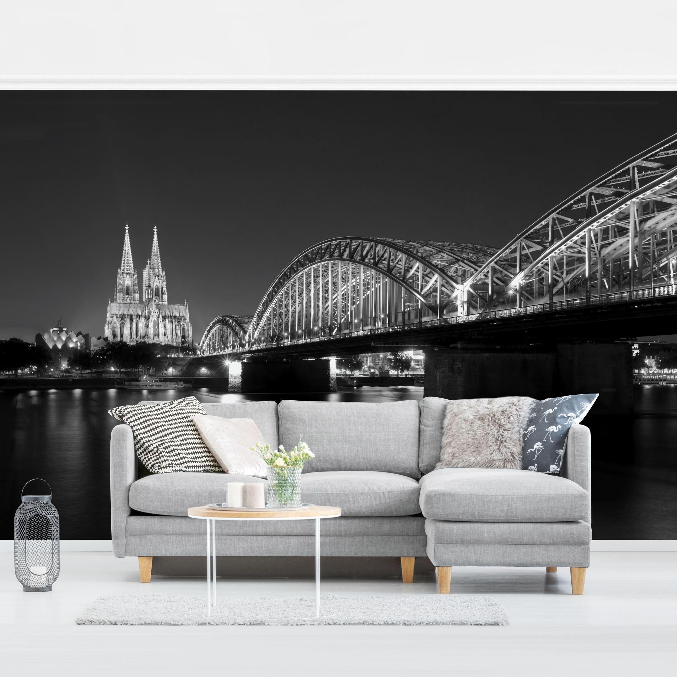 Fototapete Skyline Köln bei Nacht II