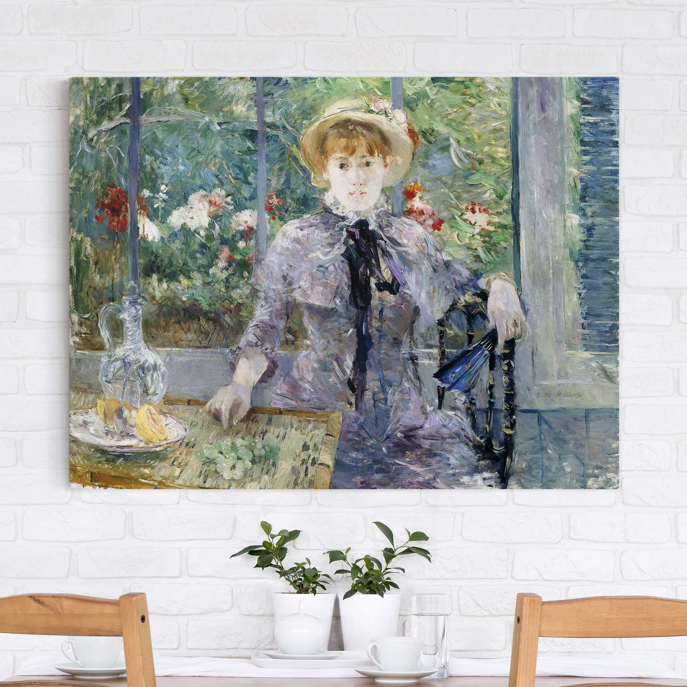 Leinwandbild Kunstdruck Berthe Morisot - Nach dem Mittagessen