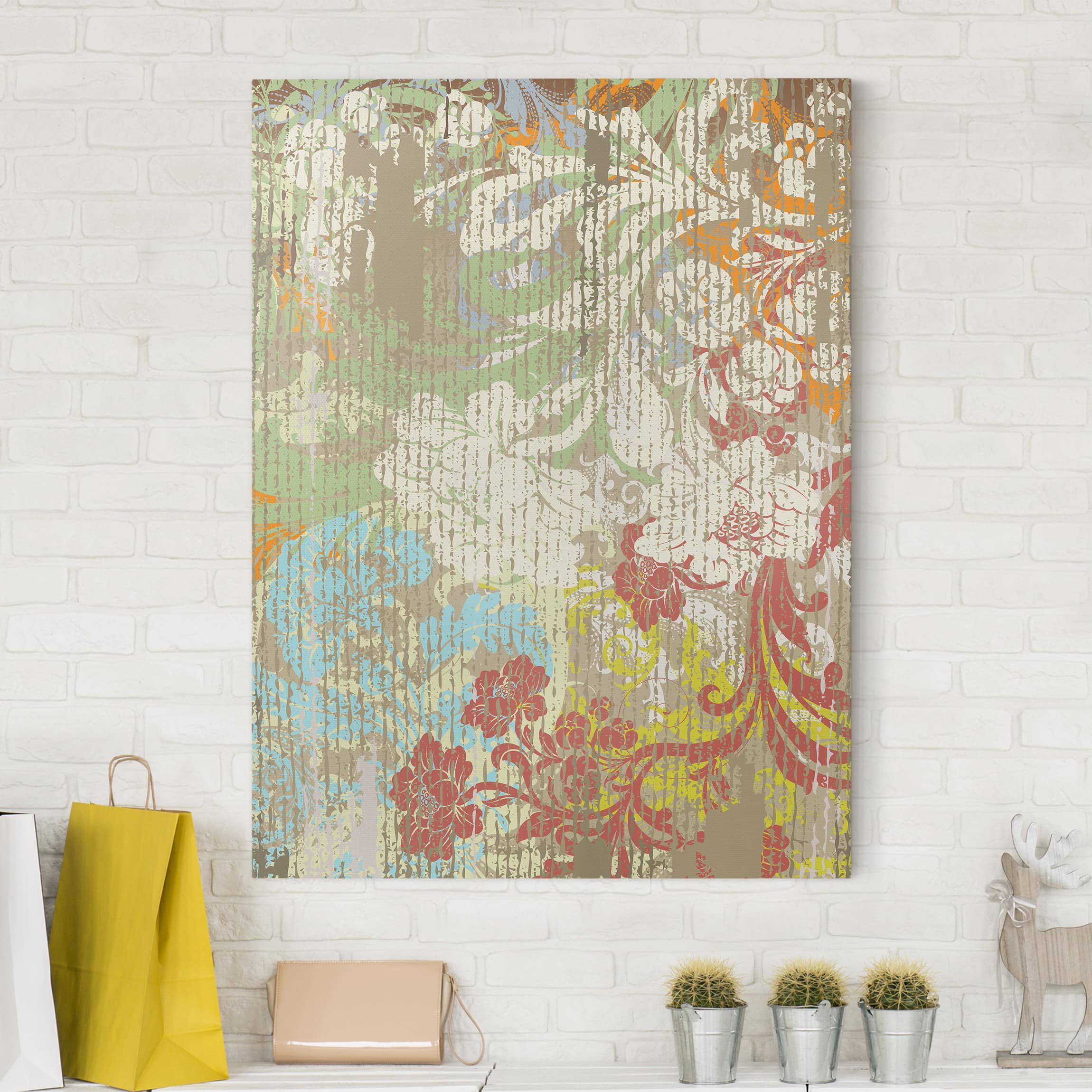 Leinwandbild - Hochformat Blüten vergangener Zeit