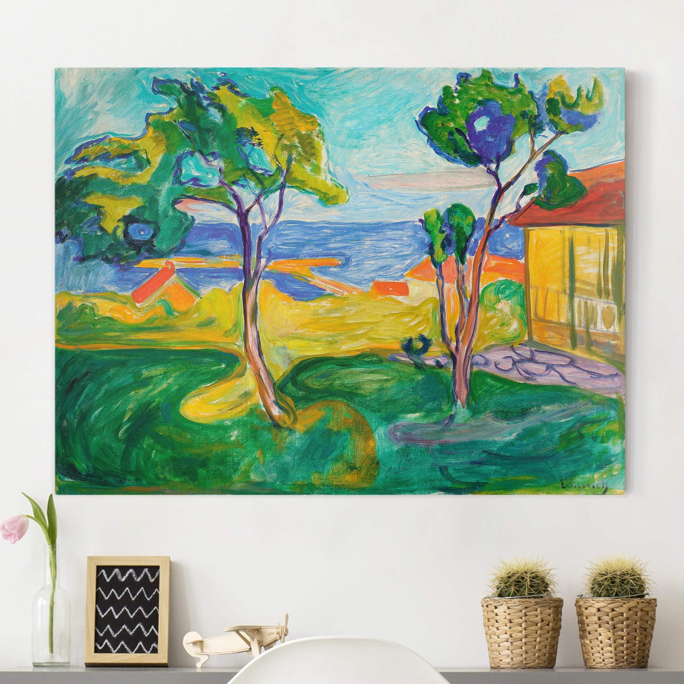 Leinwandbild - Querformat Edvard Munch - Der Garten