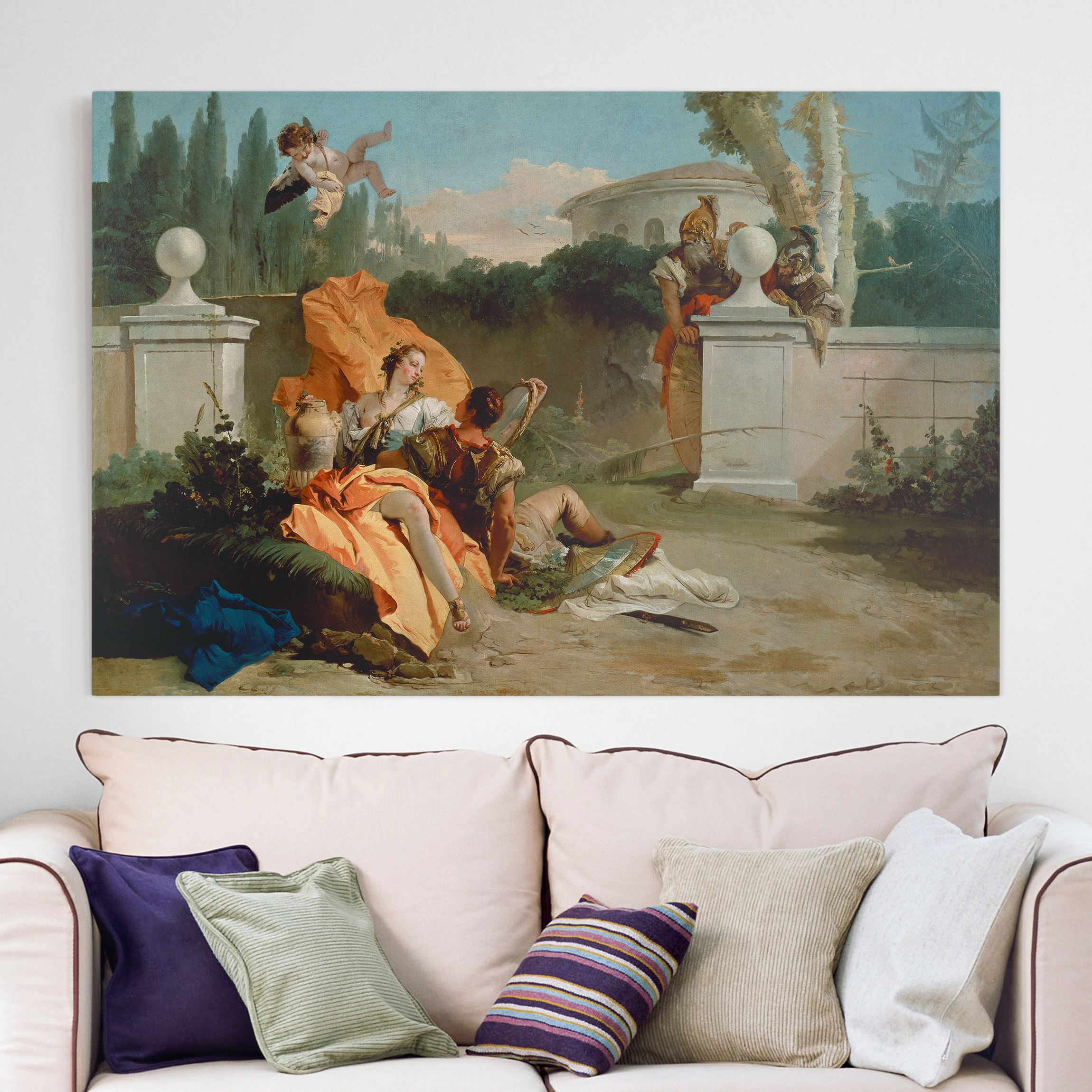 Leinwandbild - Querformat Giovanni Battista Tiepolo - Rinaldo und Armida