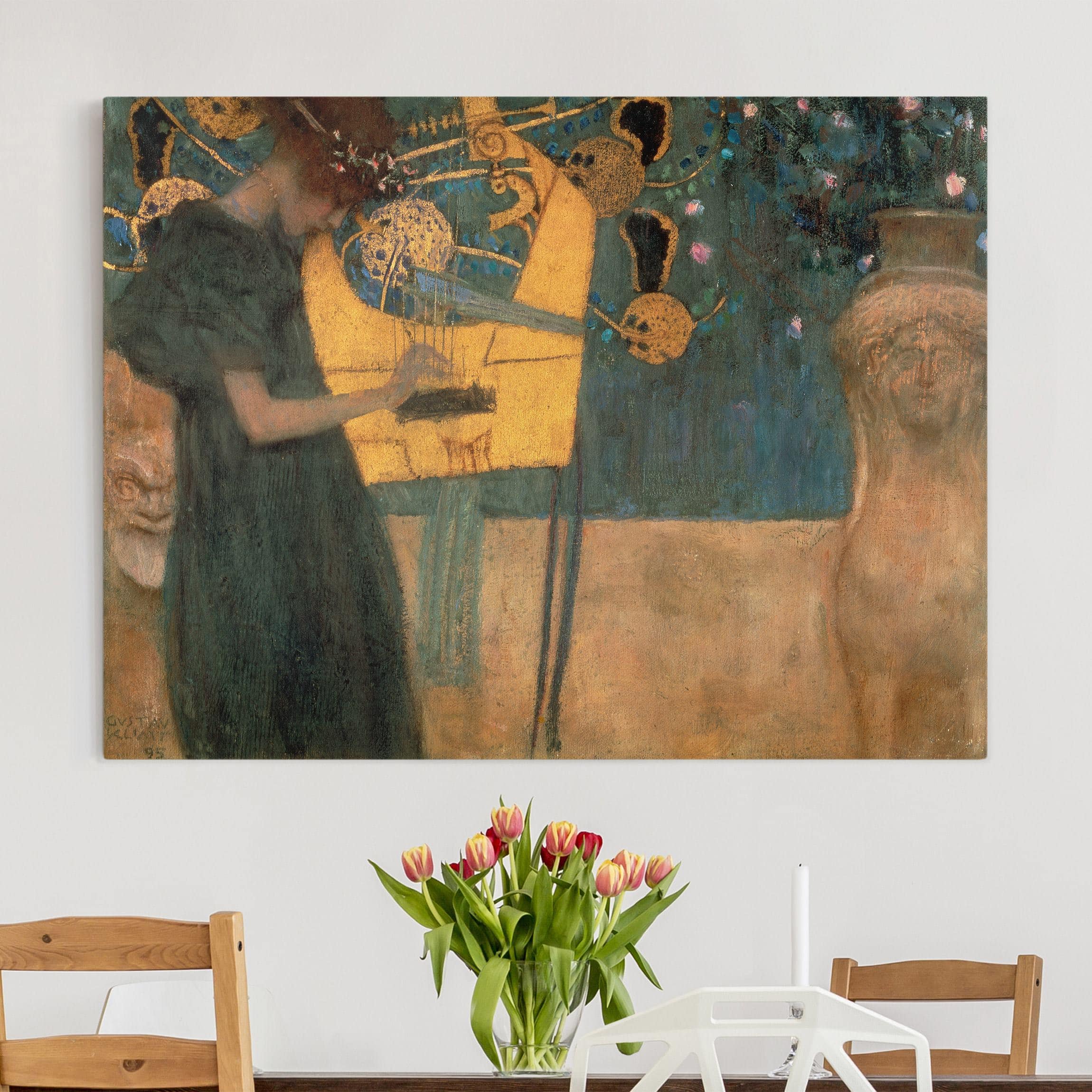 Leinwandbild - Querformat Gustav Klimt - Die Musik