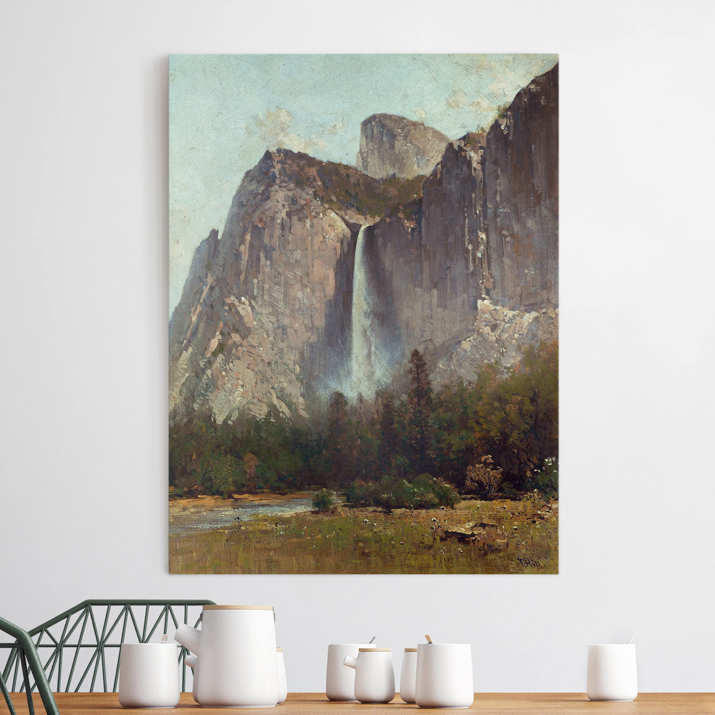 Leinwandbild Kunstdruck Thomas Hill - Bridal Veil Falls